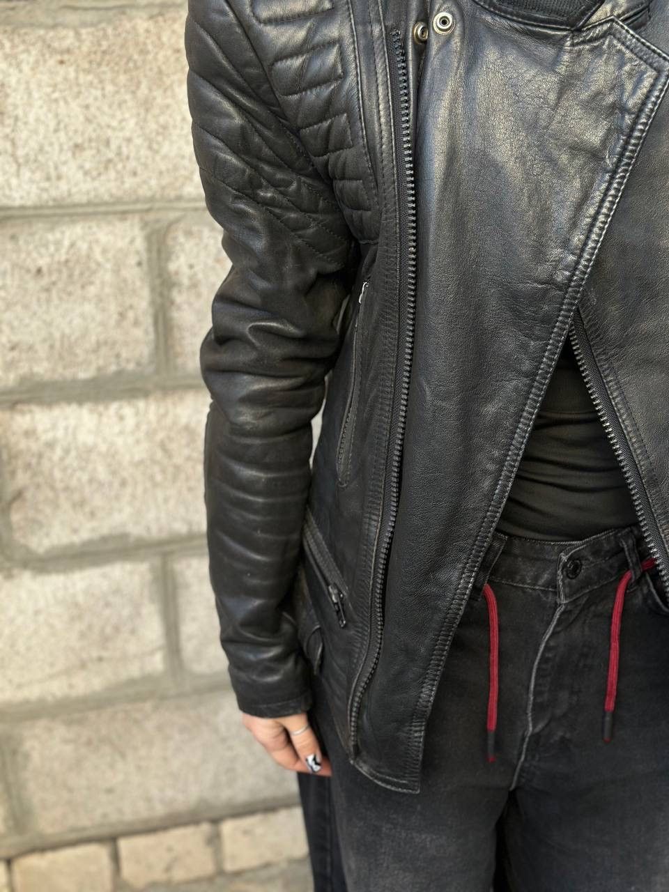 Genuine Leather VTG Moto Leather Jacket Size M Y2K Western 00s USA Hype Tren Size US L / EU 52-54 / 3 - 7 Thumbnail