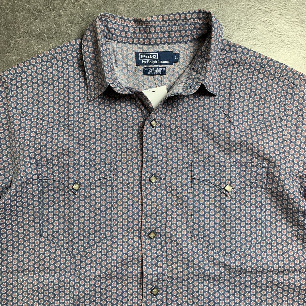 Polo Ralph Lauren 1990s Polo Ralph Lauren Floral Western Shirt Size US L / EU 52-54 / 3 - 3 Thumbnail