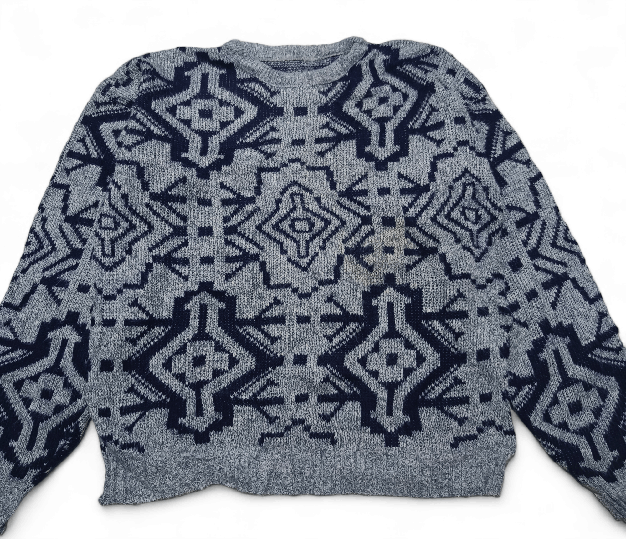 Other Vintage 90s Aztec Western Navajo Ethnic Motifs Knit Sweater Size US L / EU 52-54 / 3 - 2 Thumbnail