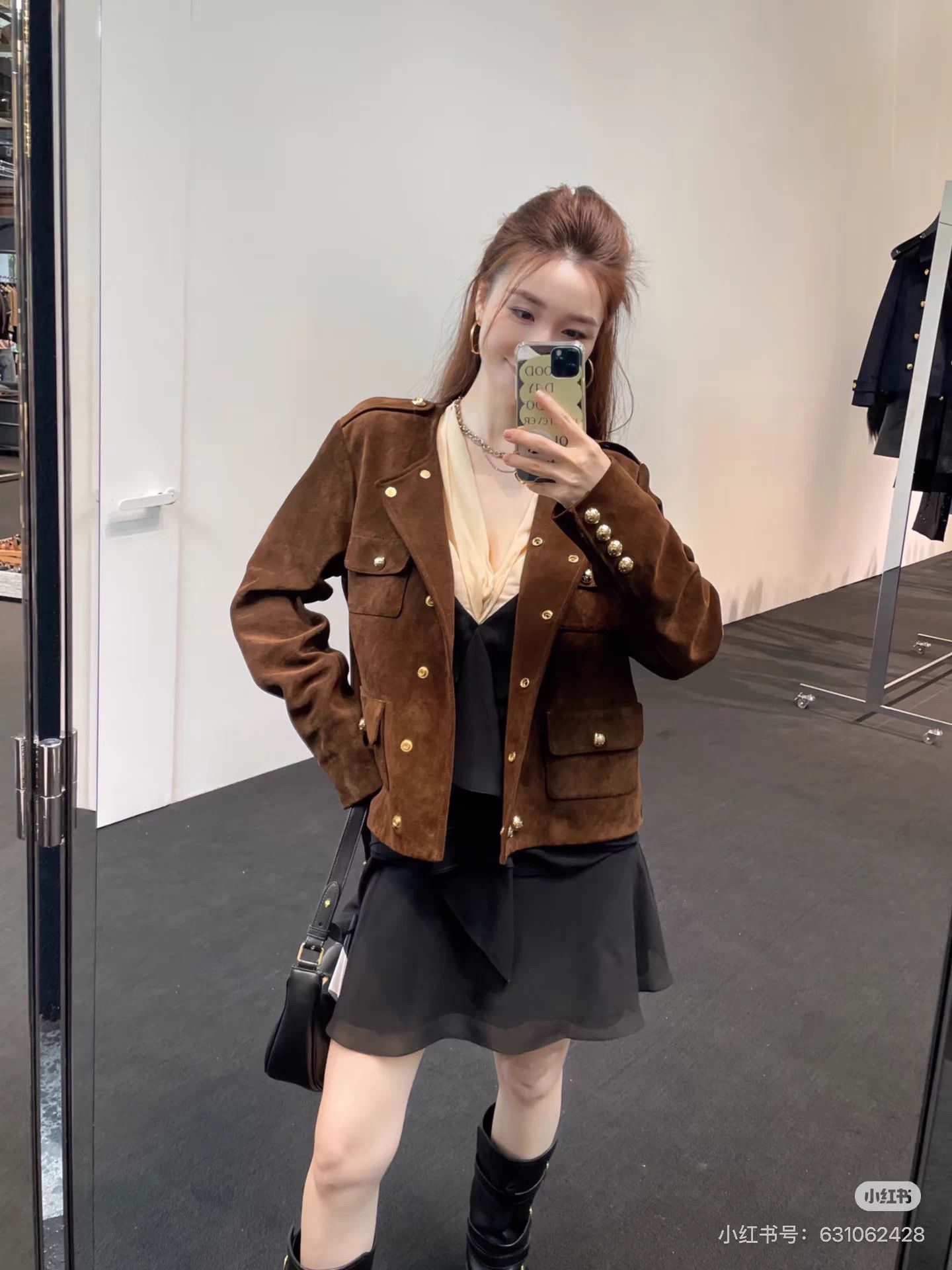 Celine Toffee Suede Jacket 36 NWT