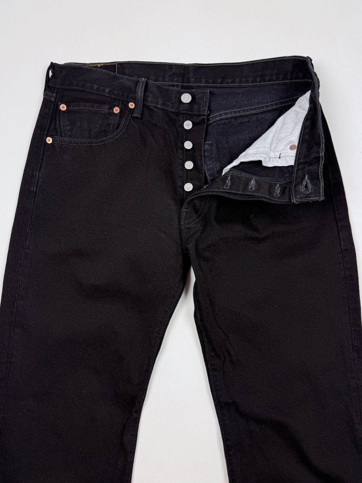 Levi's Levi’s 501 Straight Fit Black Denim Jeans 34X30 Size US 34 / EU 50 - 4 Thumbnail