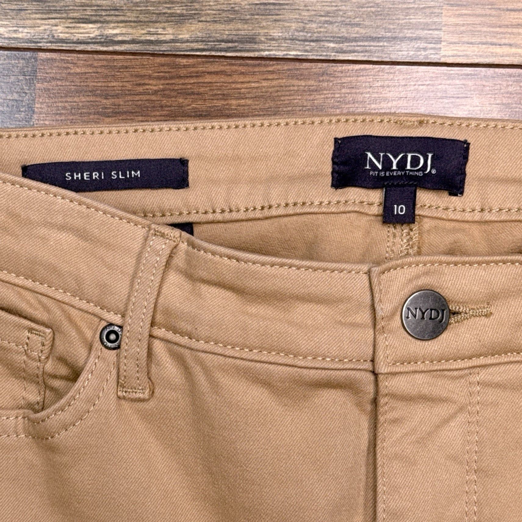 NYDJ NYDJ Jeans Womens 10 Slim Mid Rise Stretch 5-Pocket Denim Brown City Nydj Sheri Size 32" / US 10 / IT 46 - 2 Thumbnail