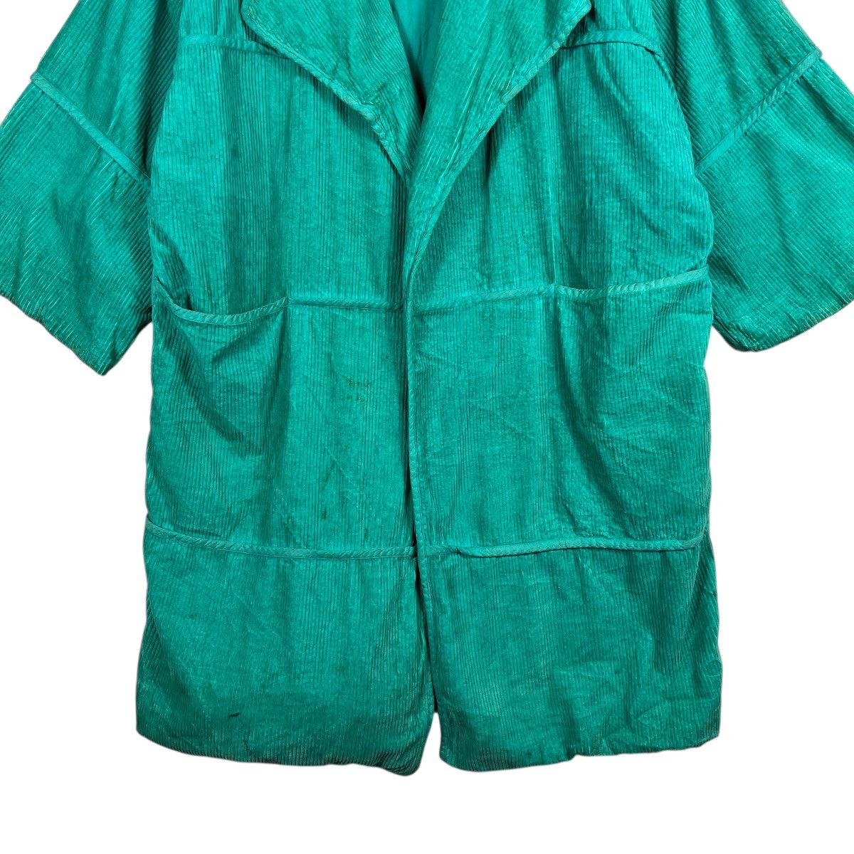 Designer 🔥 NAF NAF PARIS CORDUROY BUTTON LESS COAT Size US XL / EU 56 / 4 - 3 Thumbnail