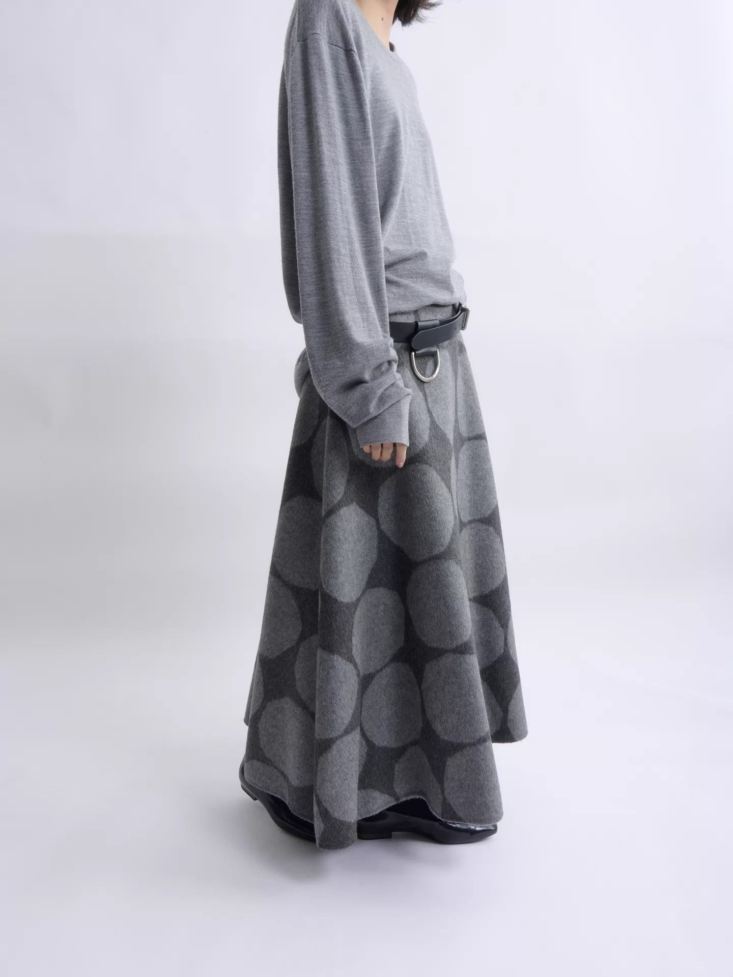 Marimekko Marimekko Gray Polka Dot Wool Blend Skirt Size 25" / US 0 / IT 36 - 6 Thumbnail