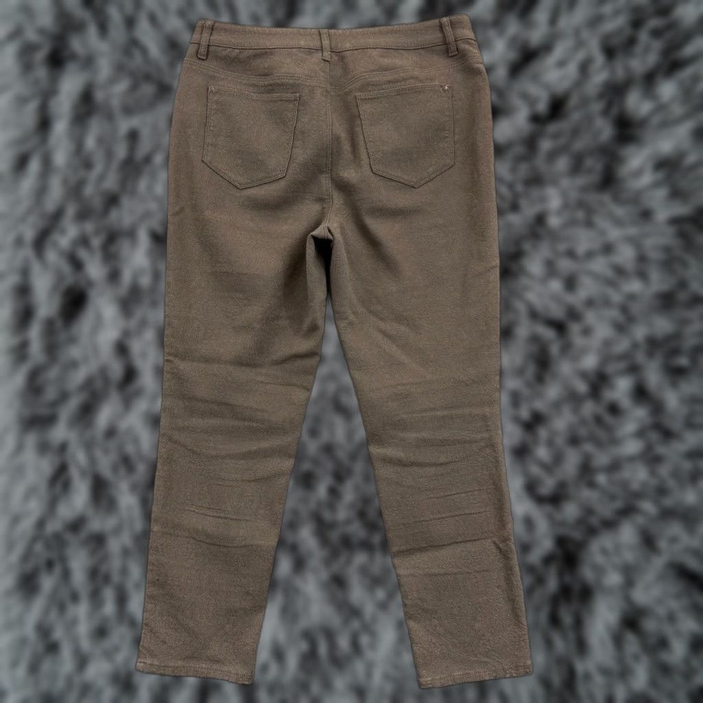 Vintage Chicos Pants Womens 1 Brown Ankle Button Trouser 32x28 Casual Stretch Career Size 25" / US 0 / IT 36 - 1 Thumbnail