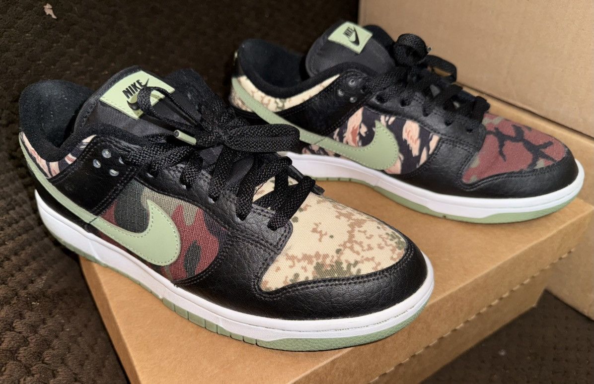 Nike Nike Dunk Low SE Black Multi Camo “Crazy Camo” sz9m VNDS!! Size US 9 / EU 42 - 1 Thumbnail