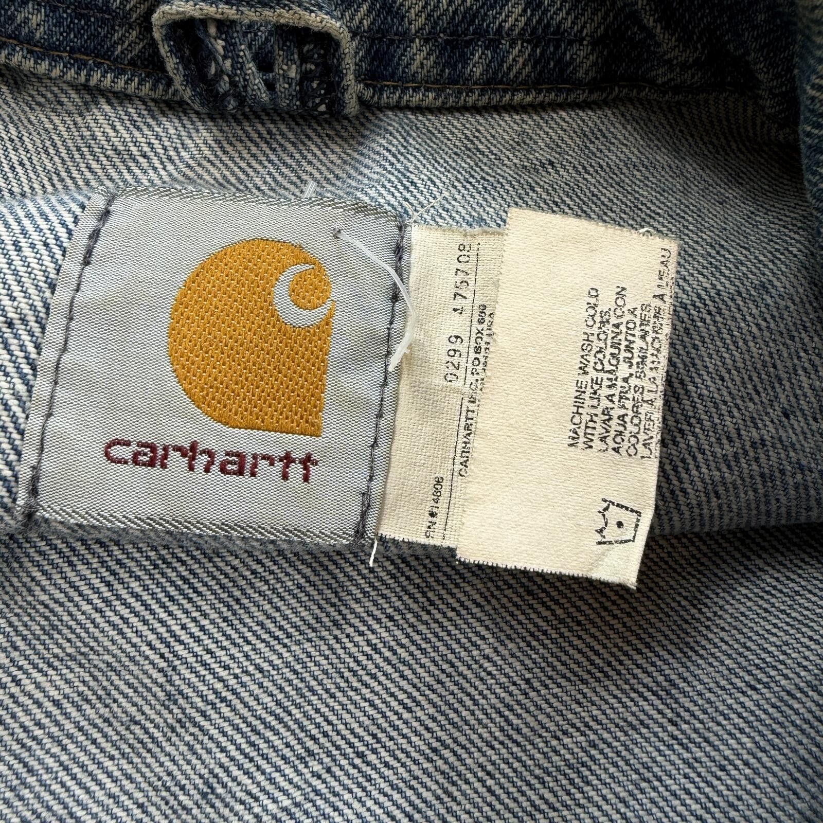 Carhartt Vintage Carhartt Denim Jacket Made In USA Union Tag J12DST Size US XL / EU 56 / 4 - 6 Thumbnail