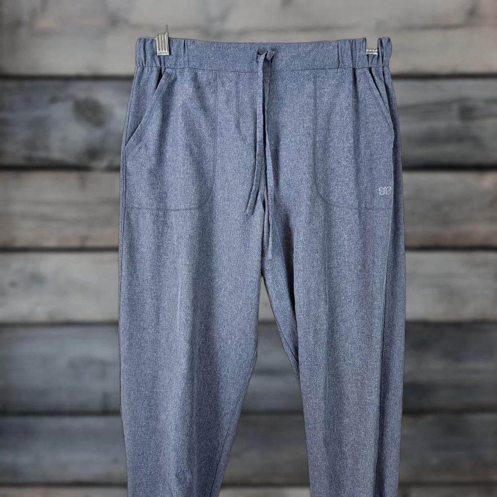 Vintage Albion Womens Jogger Pants XS Blue Drawstring Ankle Zip High Rise Size 26" / US 2 / IT 38 - 1 Thumbnail