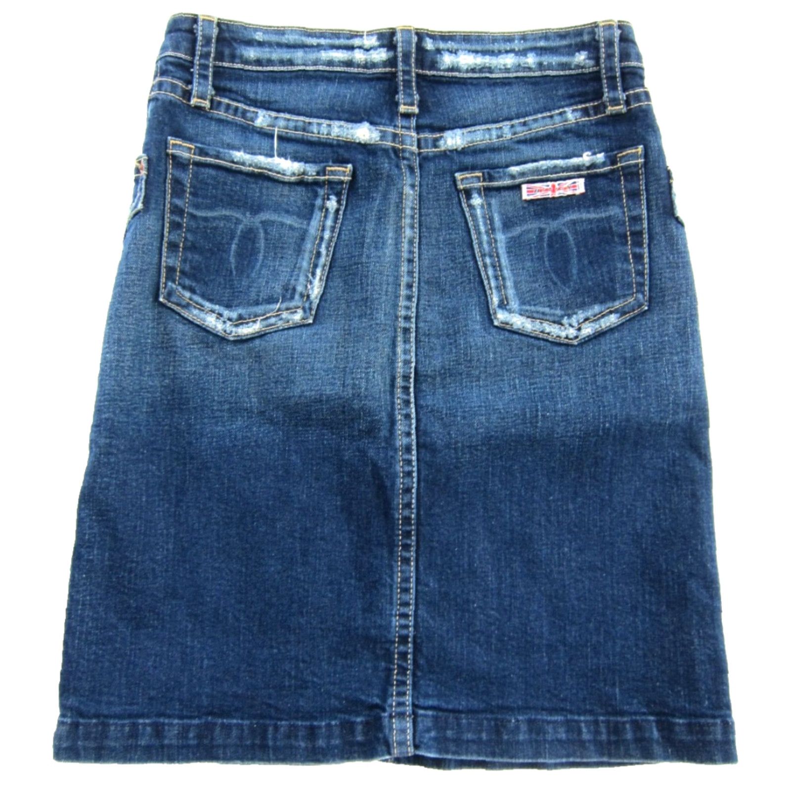 Hudson Hudson Skirt Denim Pencil Medium Wash 28 Regular Blue Cotton Spandex Knee Length Vintage? No Size 28" / US 6 / IT 42 - 2 Thumbnail