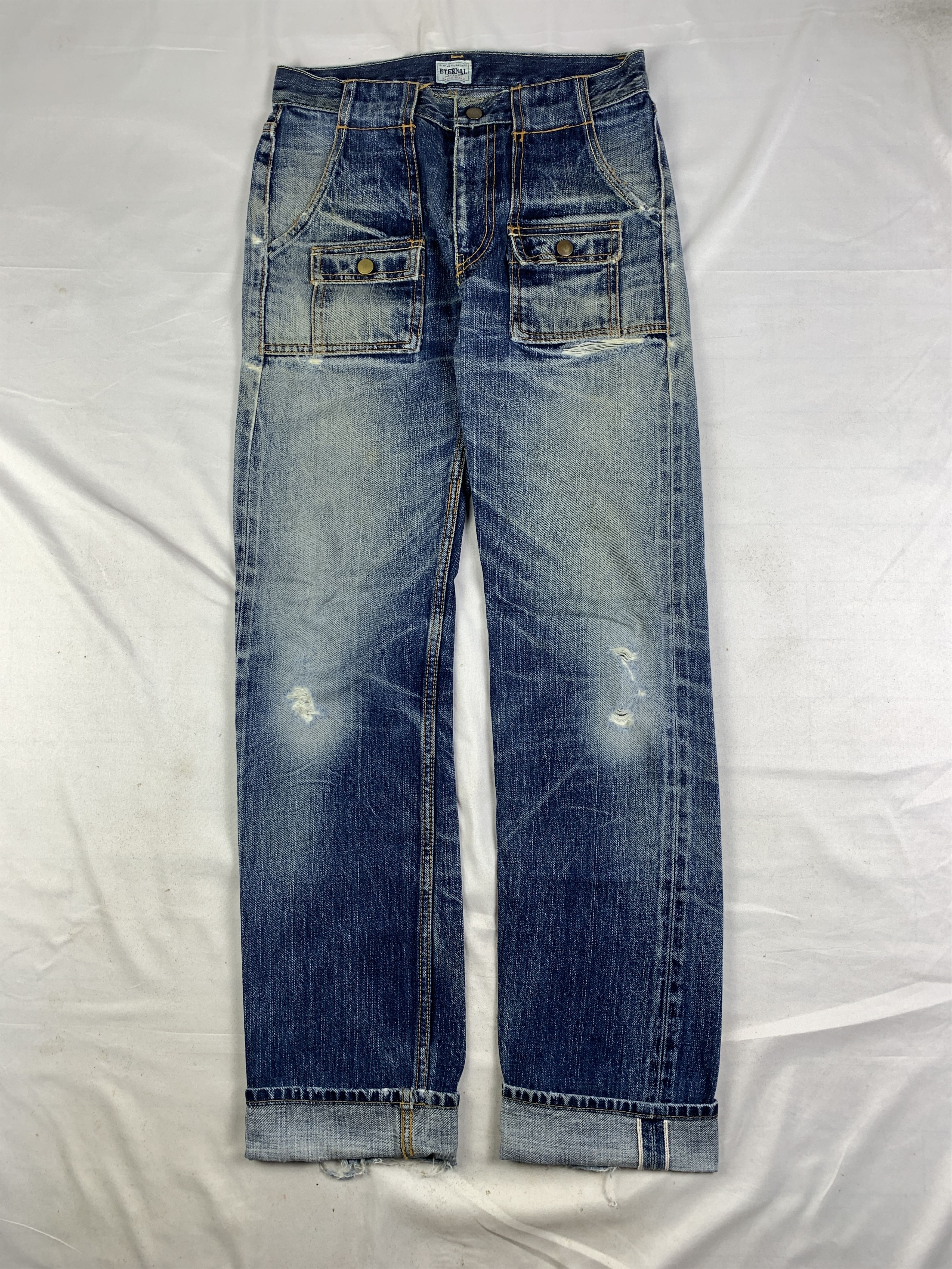Eternal 2000s Eternal Trash Blue Selvedge Denim Jeans (28) Size 28" / US 6 / IT 42 - 1 Thumbnail