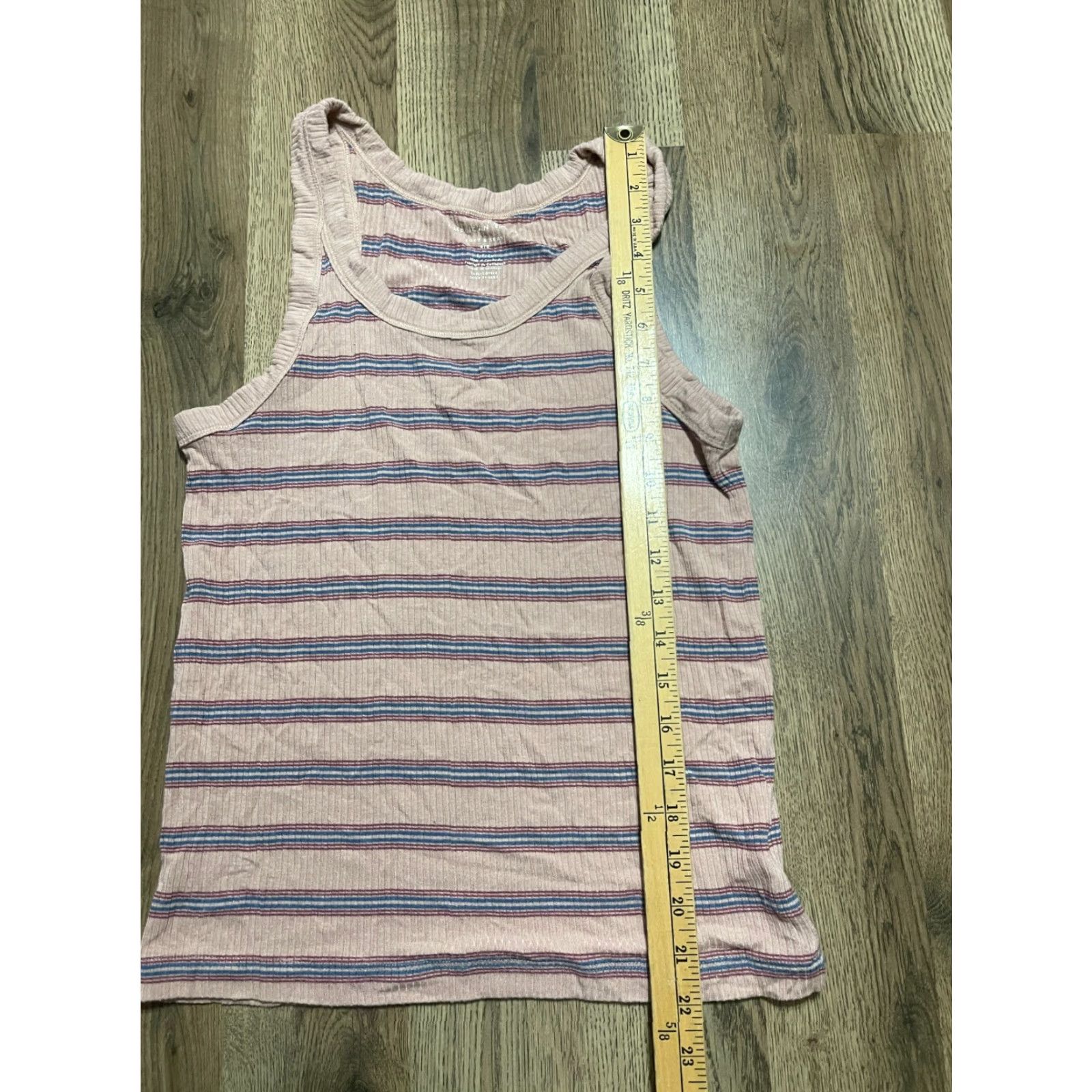 American Eagle Outfitters American Eagle Outfitters Tank Top Women Small Blue Red Striped Rib Casual Size S / US 4 / IT 40 - 4 Thumbnail