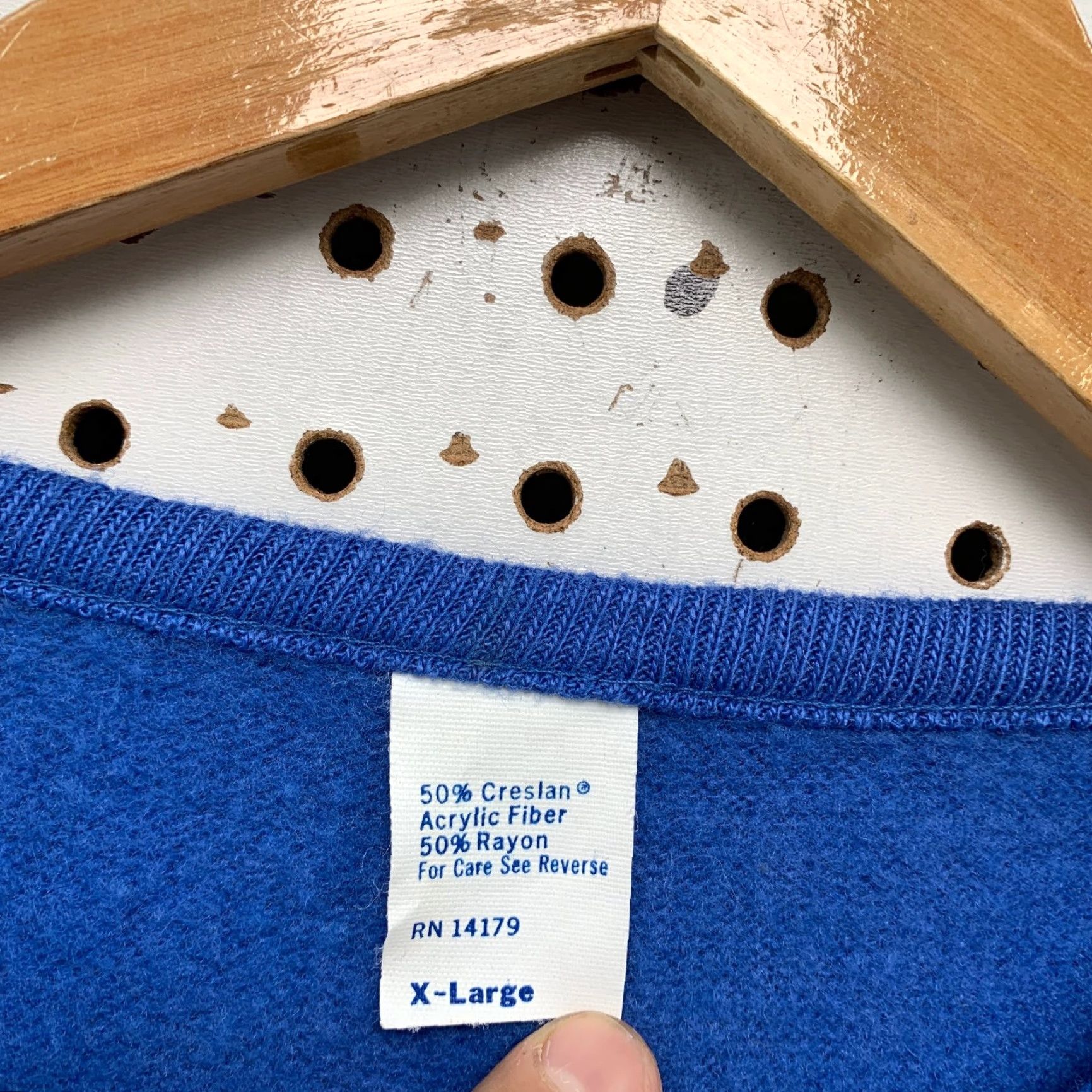 Vintage VINTAGE Baton Rouge Rugby Club Sweatshirt Mens XL Blue Fleece USA Sweatshirt Size US XL / EU 56 / 4 - 2 Thumbnail