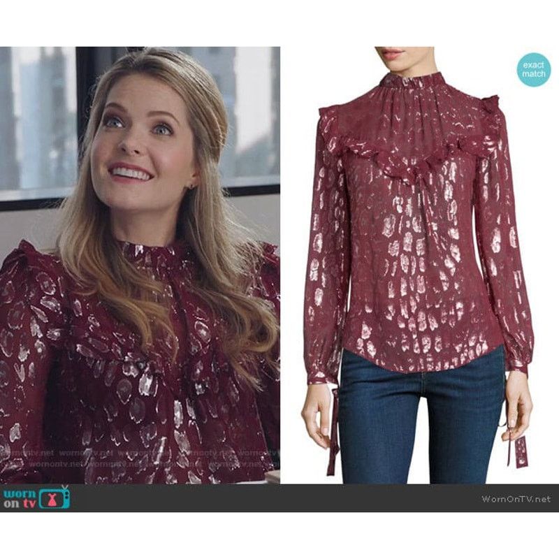 Veronica Beard Veronica Beard Brooks Top Magenta Metallic Size S / US 4 / IT 40 - 1 Thumbnail