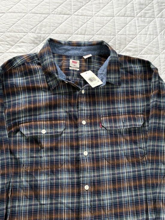 Levi's Levi's Men's Relaxed Fit Plaid Flannel Long Sleeve Shirt Size US XXL / EU 58 / 5 - 3 Thumbnail