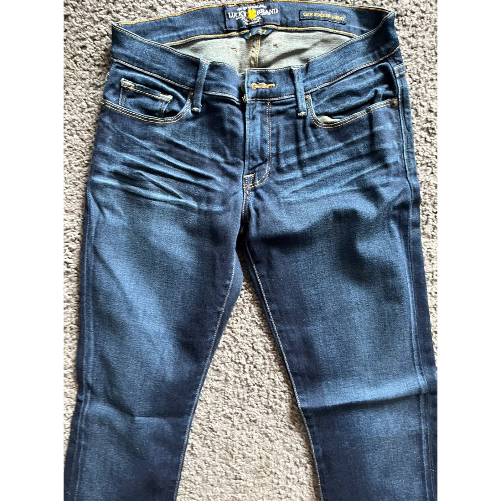 Lucky Brand Lucky Brand CATE STACKED SKINNY Women's Blue Jeans 4/27 Tag Actual 27 x 29 Size 27" / US 4 / IT 40 - 4 Thumbnail