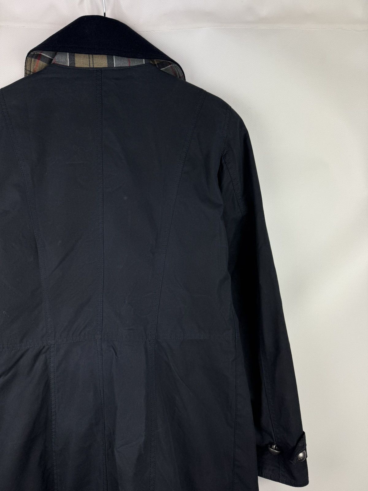 Barbour Barbour Ladies Wax Waxed Cotton Double Breasted Trench Coat Size L / US 10 / IT 46 - 17 Thumbnail