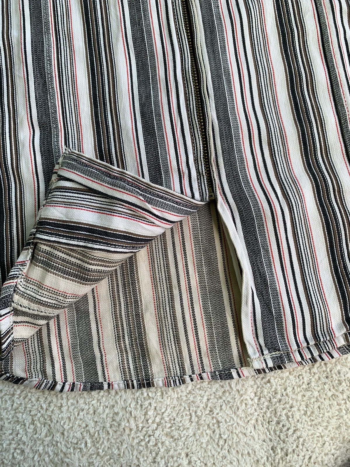 Issey Miyake × Japanese Brand × Yohji Yamamoto Crebar Garments Stripe Western Ziper Shirt Size US L / EU 52-54 / 3 - 7 Thumbnail
