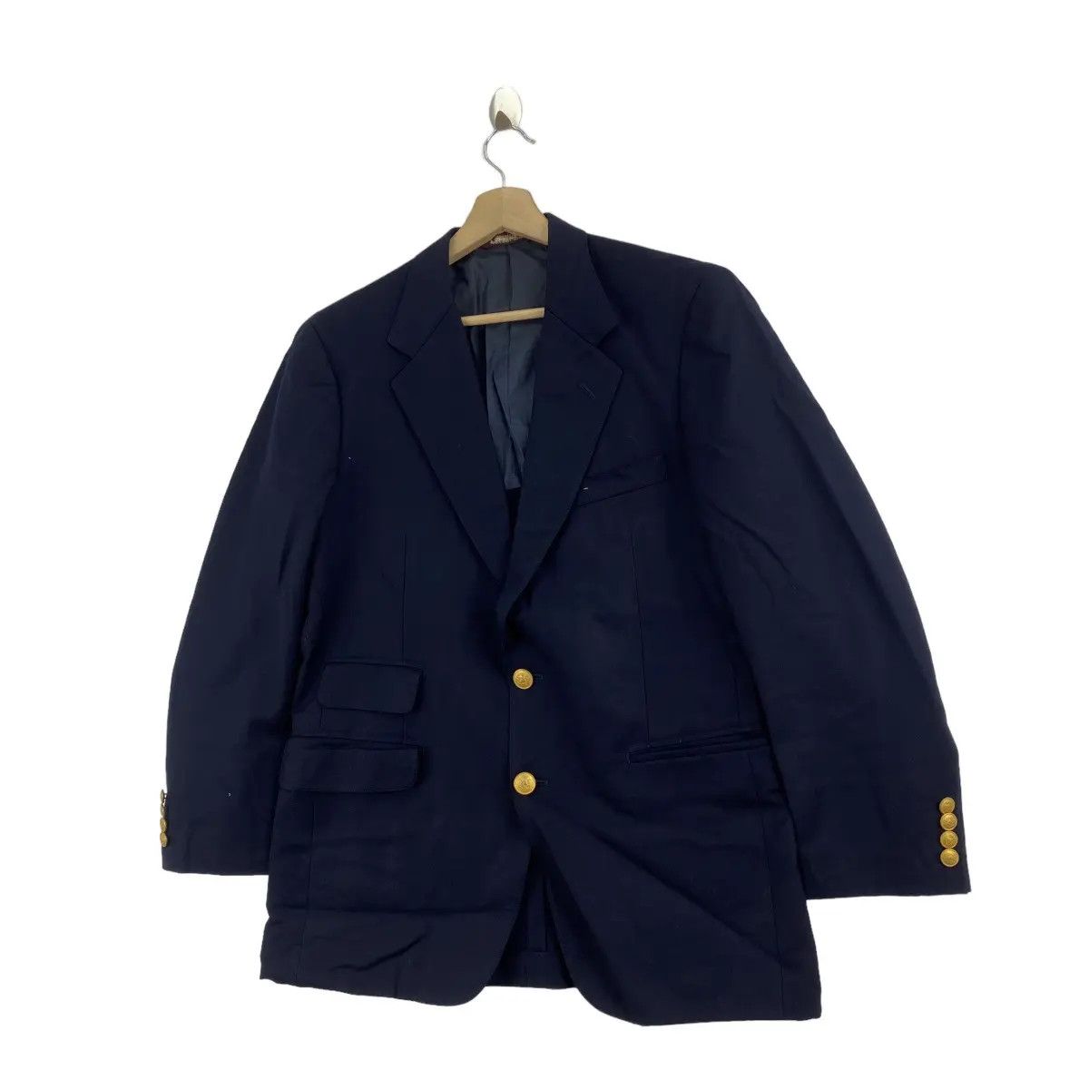 Chaps Ralph Lauren Vtg CHAPS RALPH LAUREN POLO 2 Gold Button Blazer Sport Coat Size 38R - 4 Thumbnail