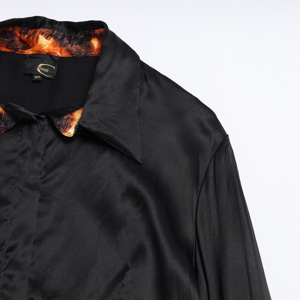 Just Cavalli Just Cavalli Silk Shirt Black Blouse Top Roberto Leopard Size L / US 10 / IT 46 - 7 Thumbnail