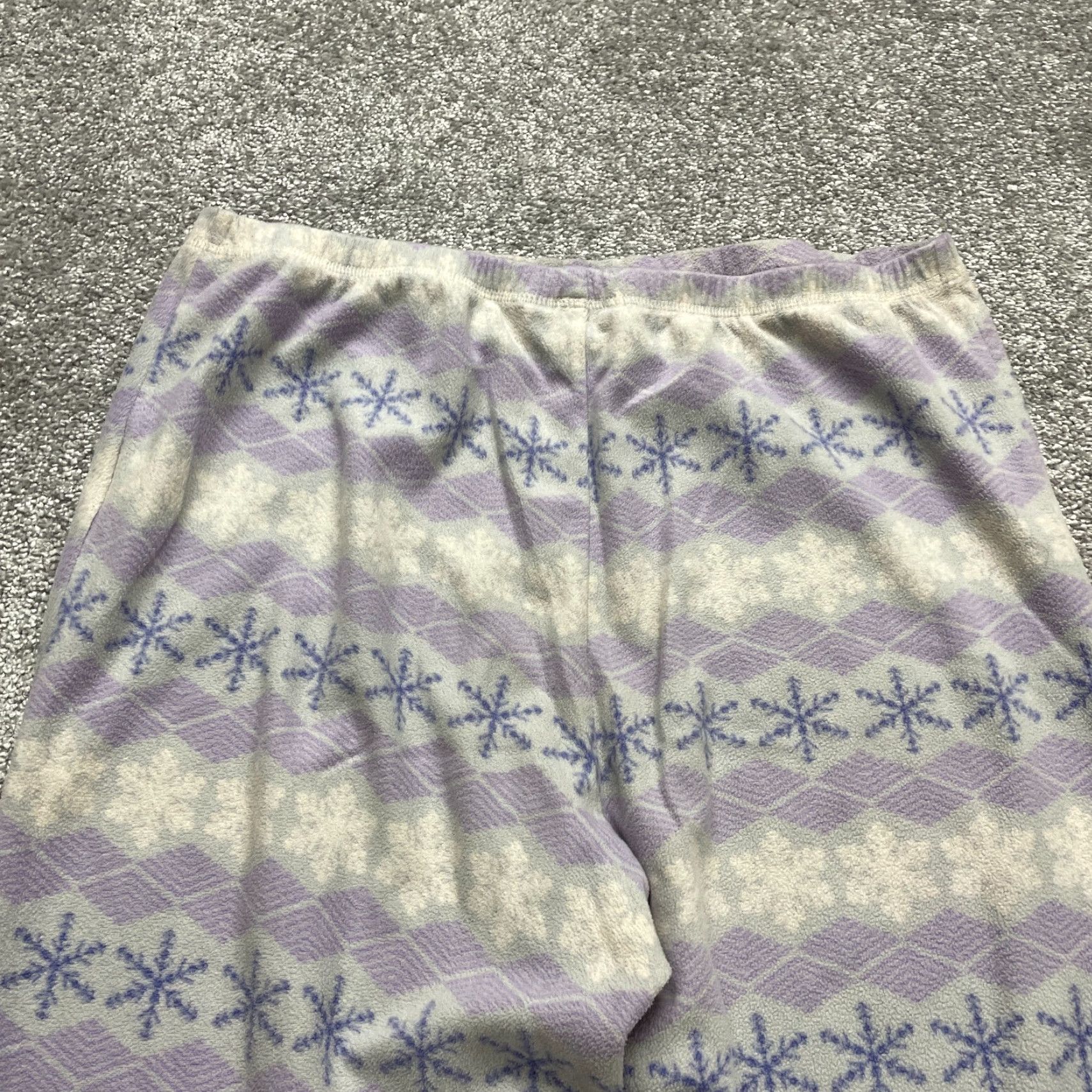 Charter Club Charter Club Intimates Pajama Set 2 Piece Womens Medium Fleece Purple Holiday Snow Flakes Pattern Size ONE SIZE - 7 Thumbnail