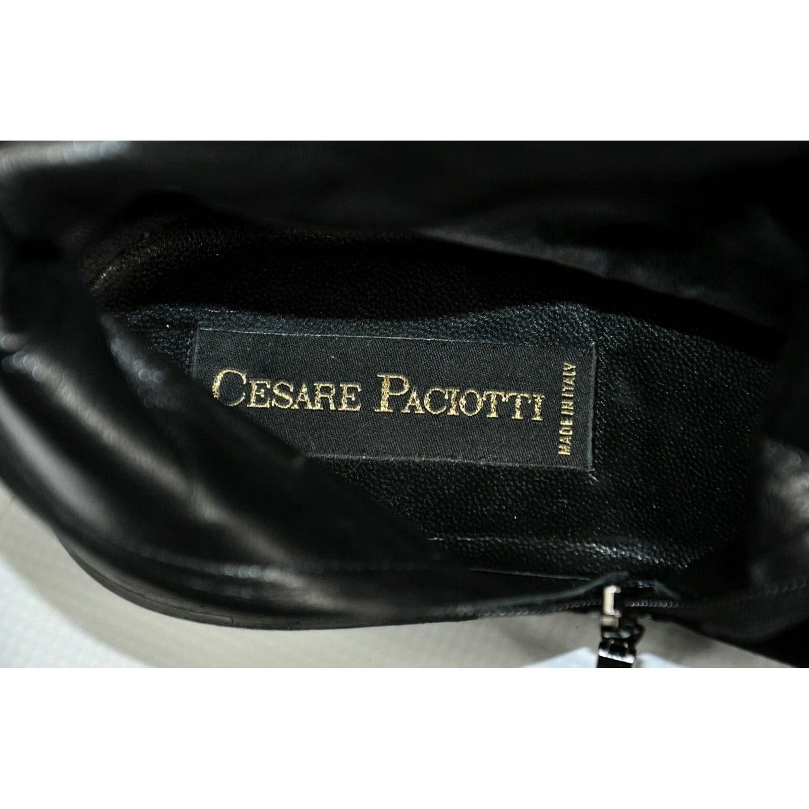 Vintage Cesare Paciotti Suede Leather Boots Black UK 8.5 US 9.5 Men Ankle Boots Leather Lining Black Shoes Size US 10 / EU 43 - 7 Thumbnail