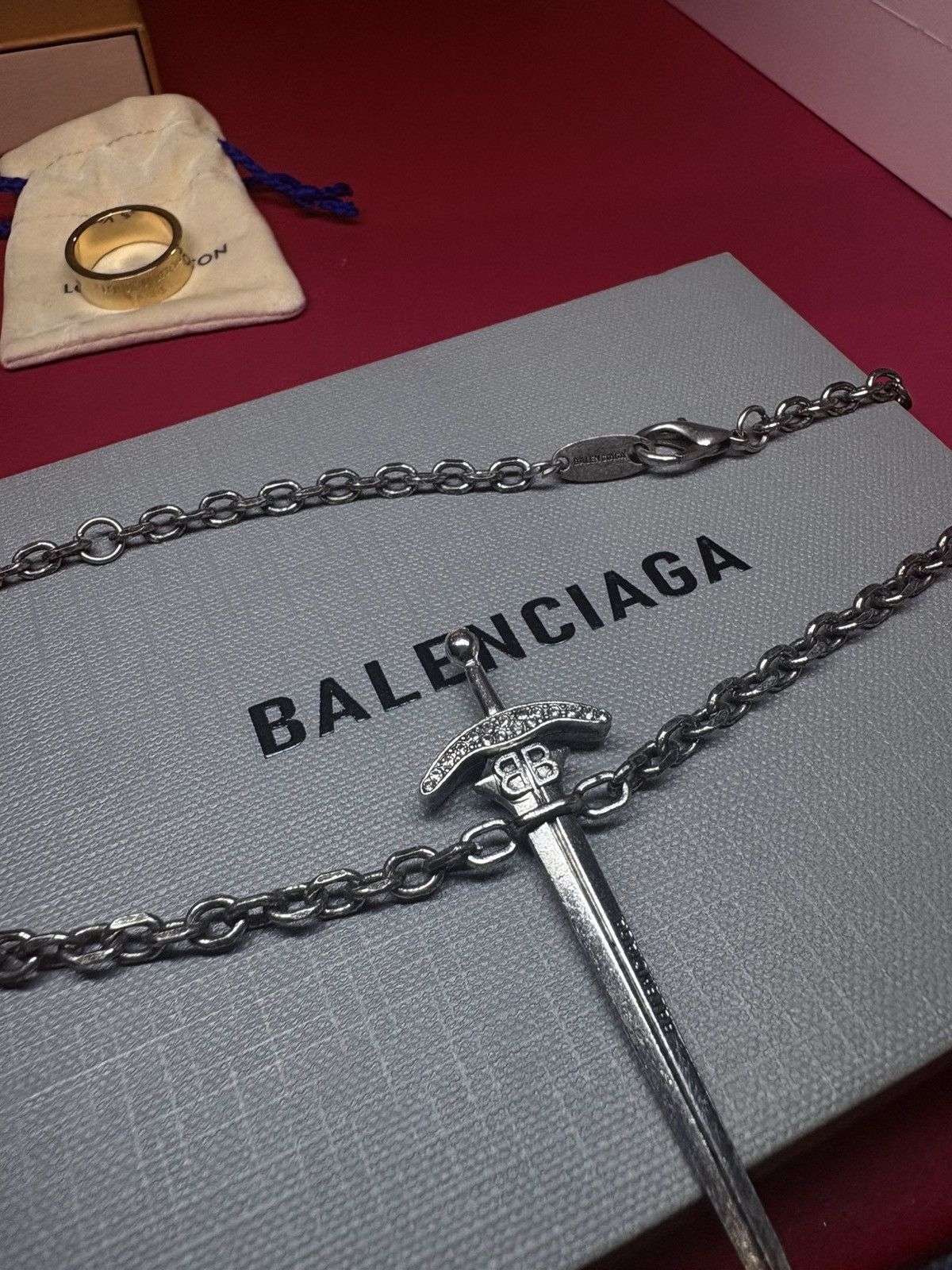 Balenciaga Balenciaga Goth Sword Pendant & Chain | Grailed