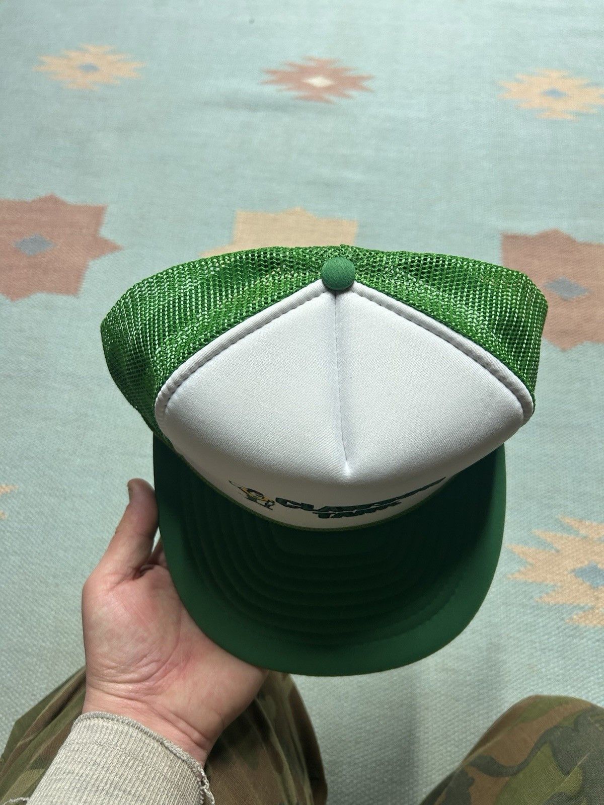 Vintage Vtg trucker hat Clawson tank Michigan oil gas green white Size ONE SIZE - 3 Thumbnail