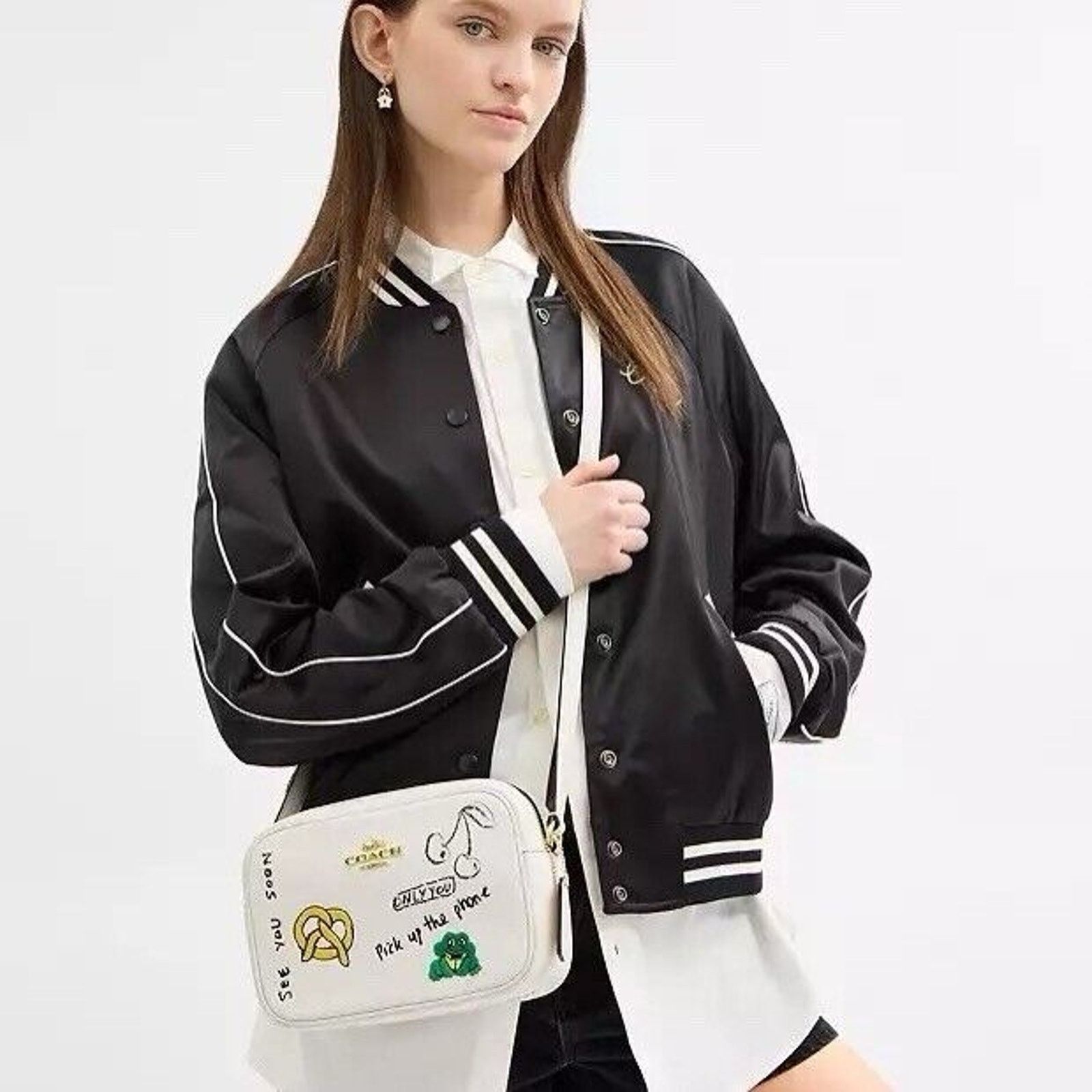 Coach NWT Coach Jamie Camera Bag Sketch Print Gold/Chalk CAT02 Size ONE SIZE - 6 Thumbnail