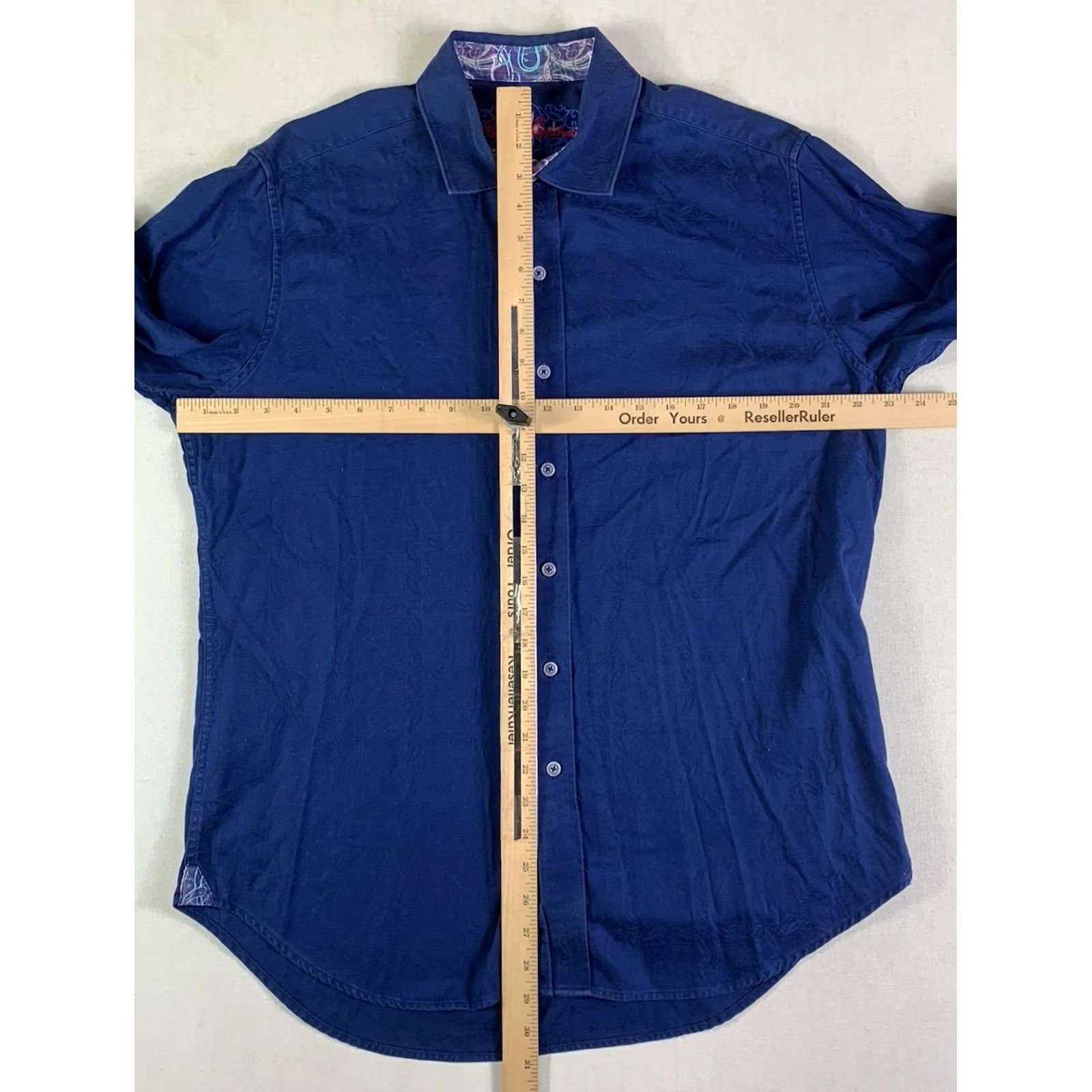 Robert Graham Robert Graham Shirt Mens Large Blue Floral Shadow Button Up Long Sleeve Size US L / EU 52-54 / 3 - 5 Thumbnail