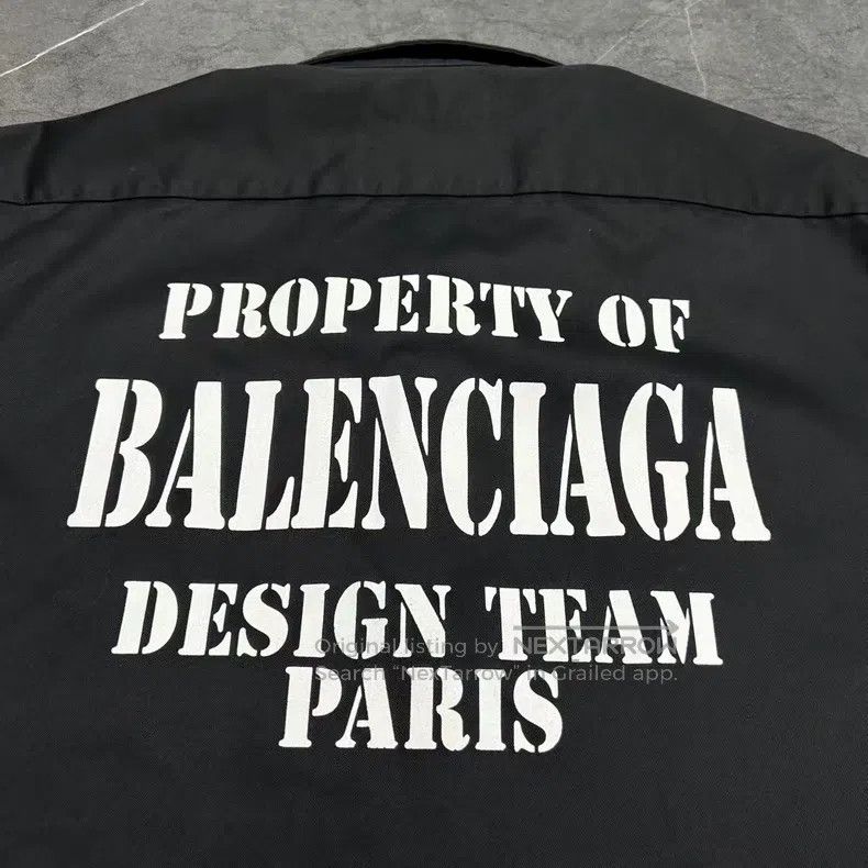 Balenciaga Balenciaga Black slogan short-sleeve shirt Size US L / EU 52-54 / 3 - 3 Thumbnail