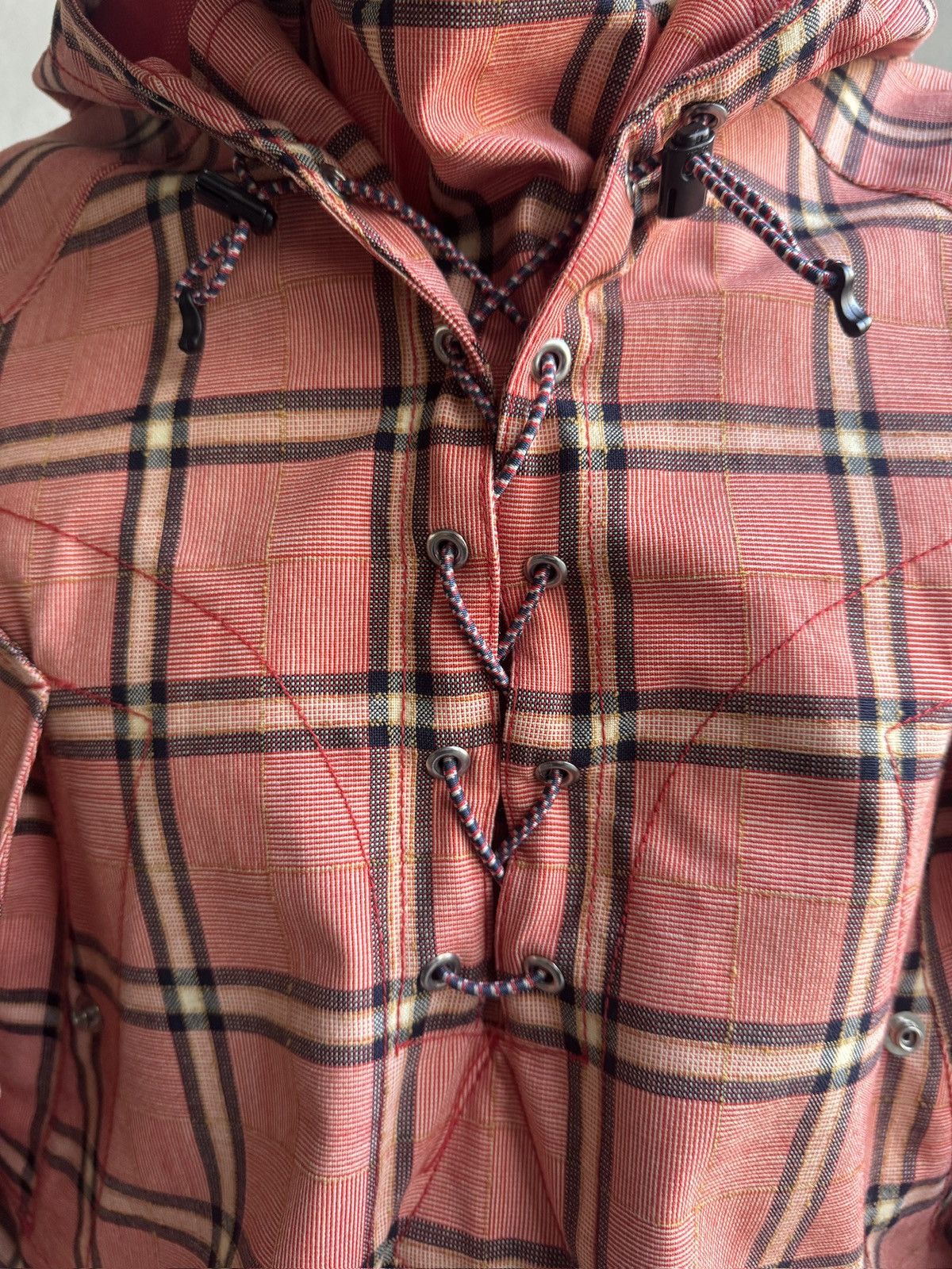 Junya Watanabe Junya Watanabe Man Pink Tartan Gore-Tex Bondage Smock Size US M / EU 48-50 / 2 - 4 Thumbnail