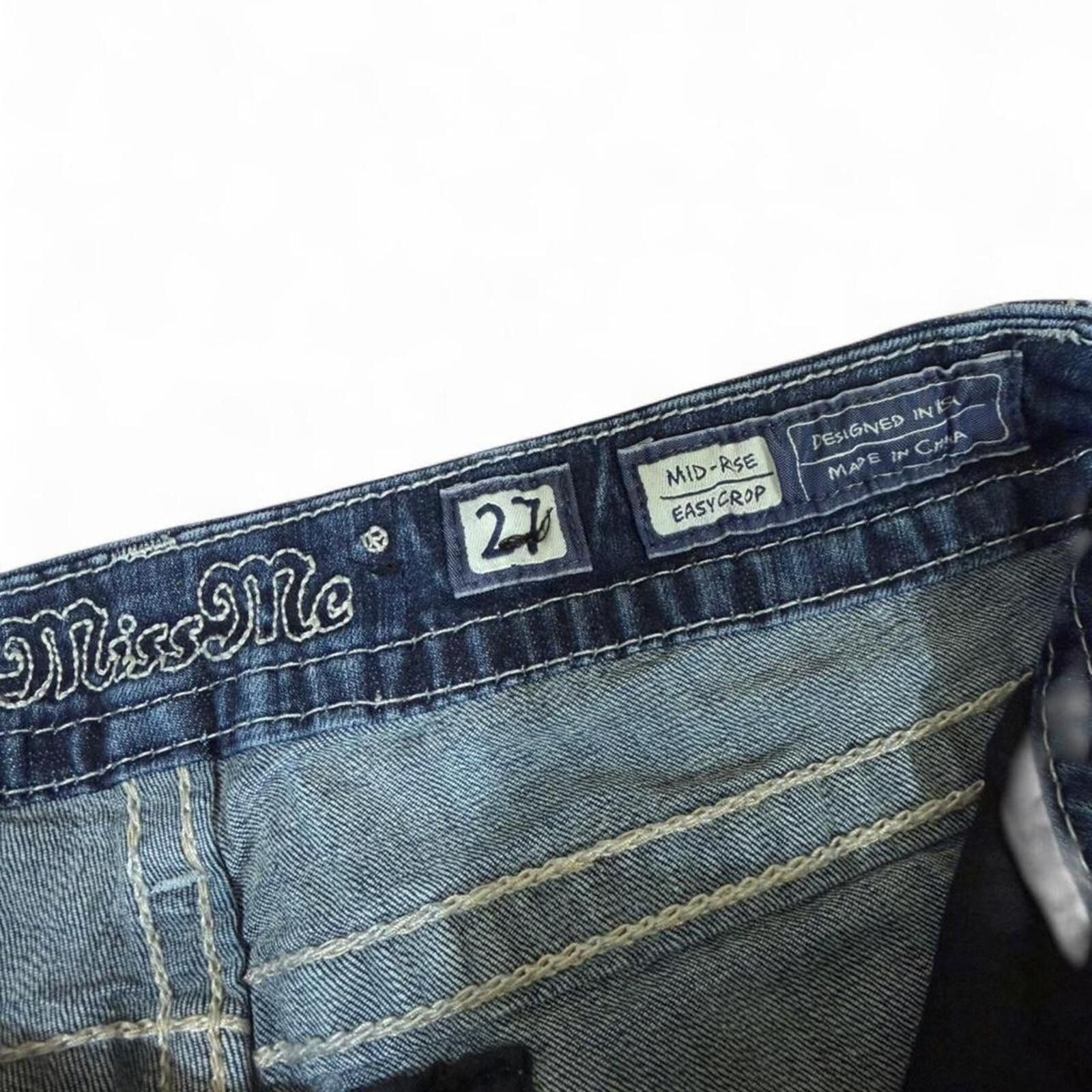 Other Miss Me denim jeans with floral embroidery and sequins Size 29" - 6 Thumbnail