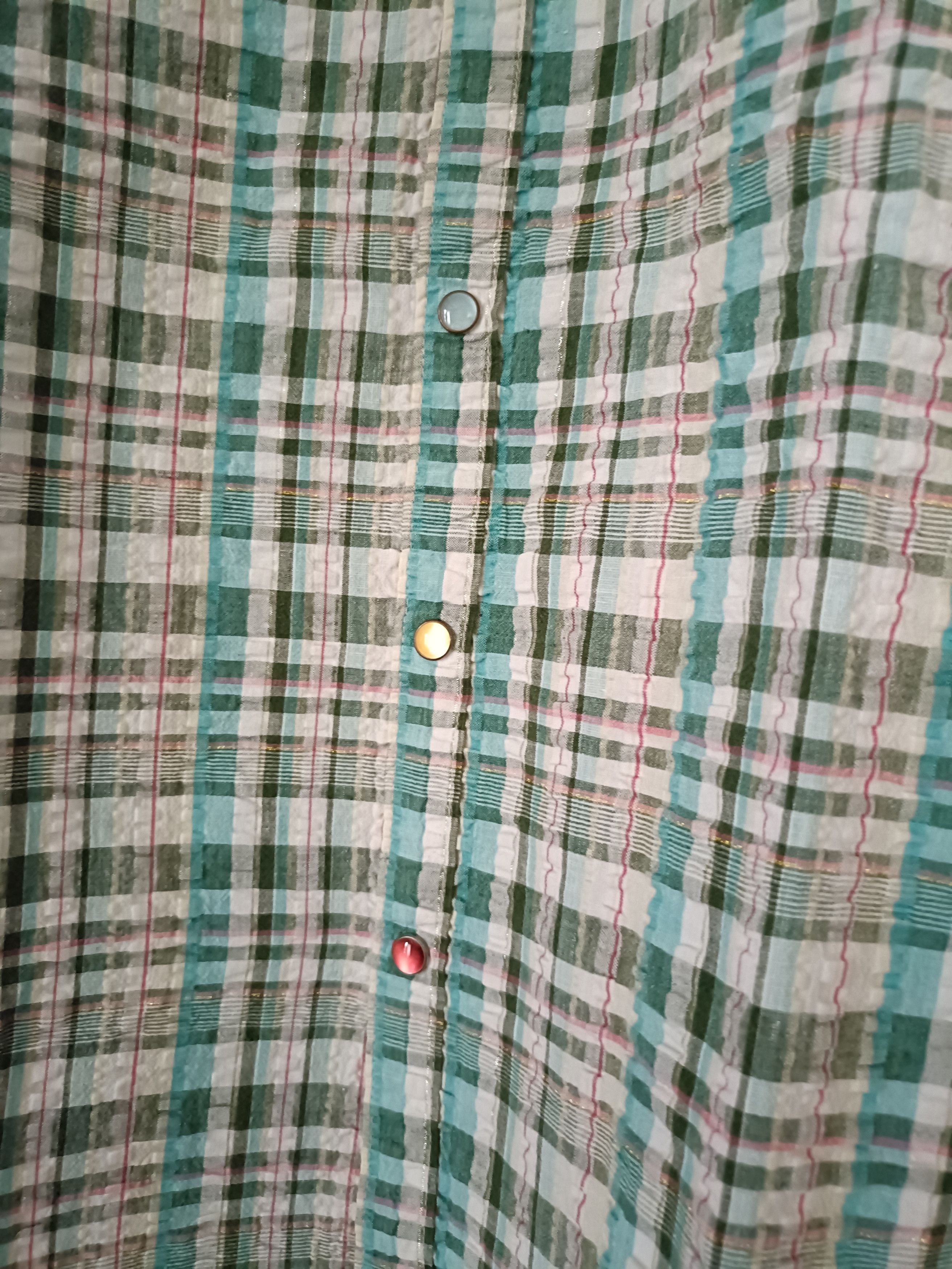 SHIPS Ships jet blue crinkle gem buttons shirt Size US L / EU 52-54 / 3 - 4 Thumbnail