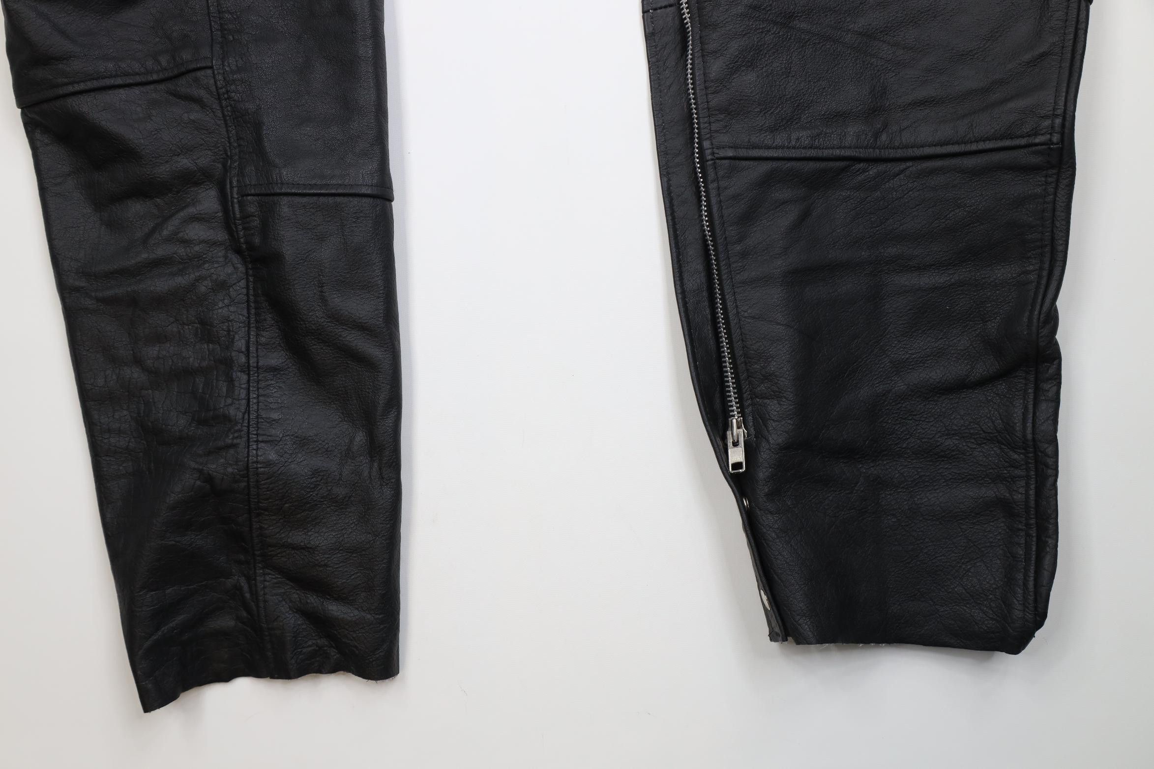 Vintage Vintage 90s Streetwear Leather Motorcycle Riding Chaps Pants Size US 44 / EU 60 - 4 Thumbnail
