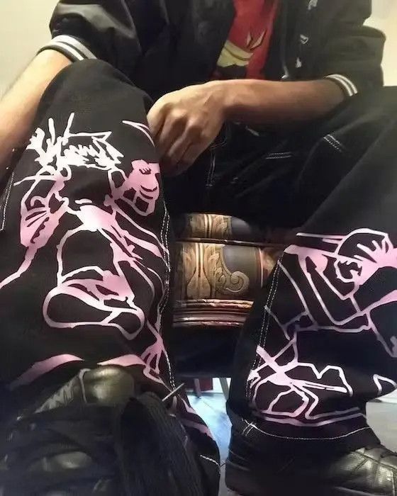 Japanese Brand Anime printed casual streetwear cargo Pants Size US 32 / EU 48 - 4 Thumbnail