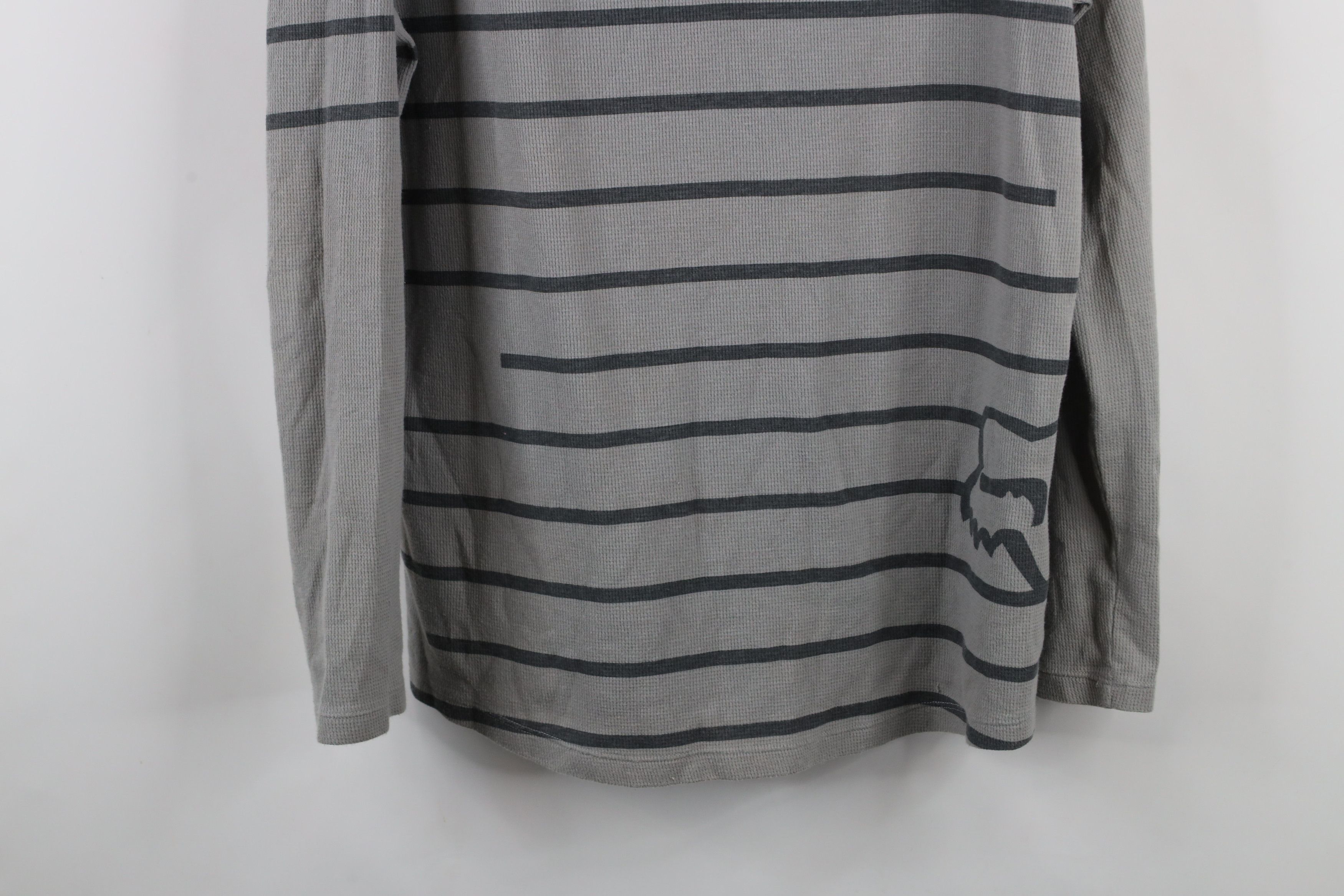 Fox Racing × Vintage Vintage Fox Racing Logo Thermal Waffle Knit Henley T-Shirt Size US L / EU 52-54 / 3 - 3 Thumbnail