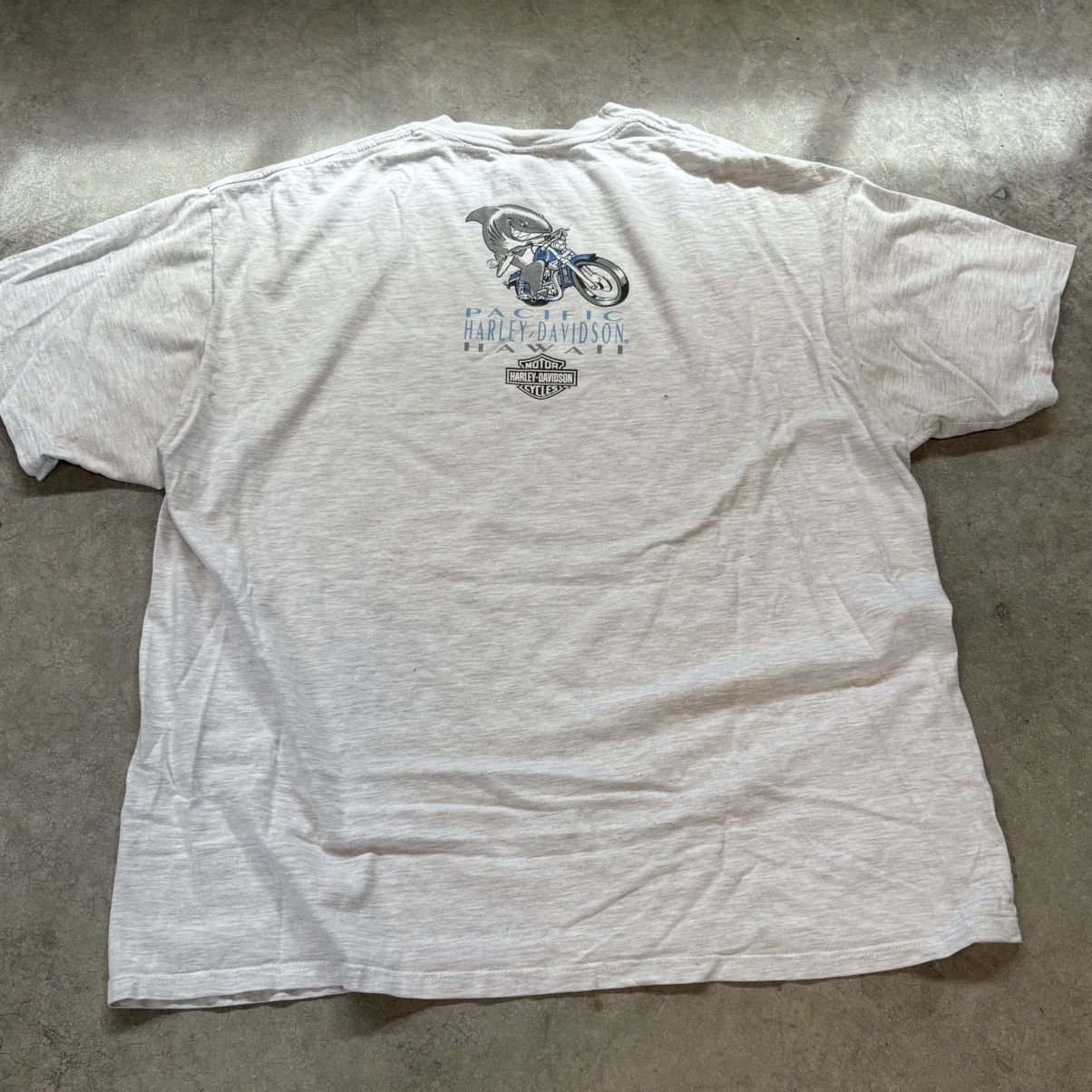 Harley Davidson Vintage Harley-Davidson Hawaii Sharks Motorcycle Club Tee Size US XL / EU 56 / 4 - 2 Thumbnail