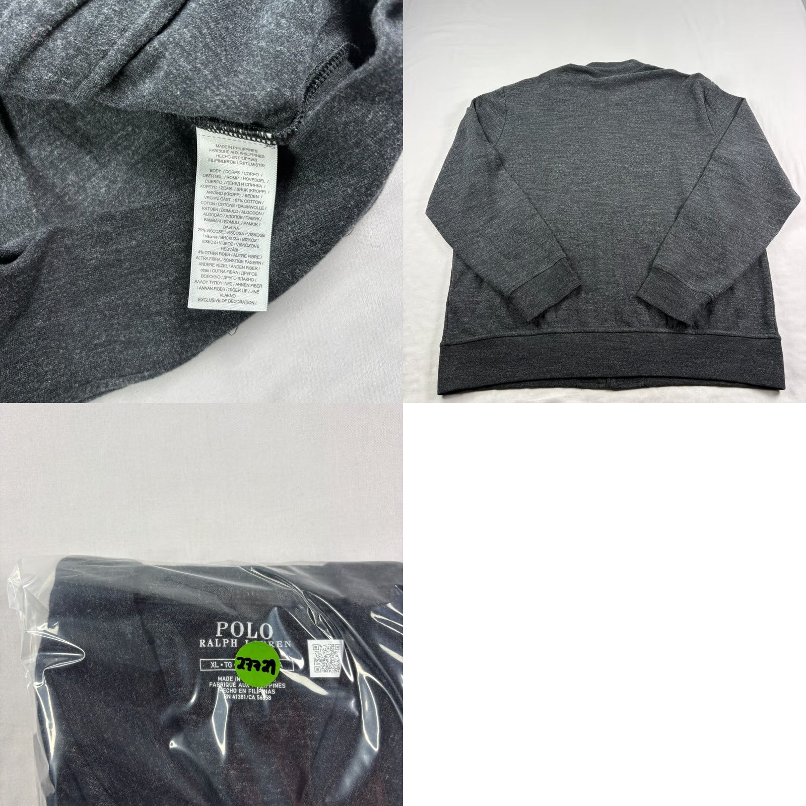 Polo Ralph Lauren Polo Ralph Lauren Jacket Baseball Full Zip Bomber XL MenGray Logo Casual Jacket Size US XL / EU 56 / 4 - 8 Thumbnail