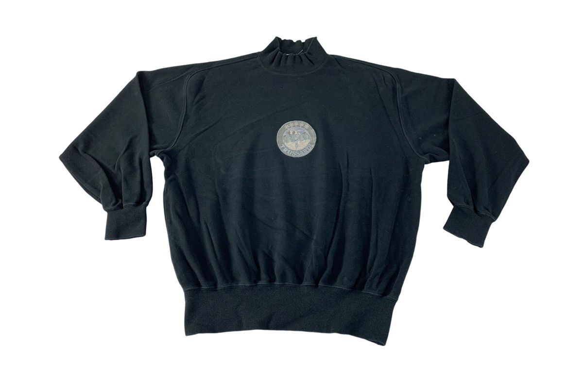Vintage 90s Trussardi Turtle Neck Sweatshirt Embroidery Logo Size US L / EU 52-54 / 3 - 1 Thumbnail