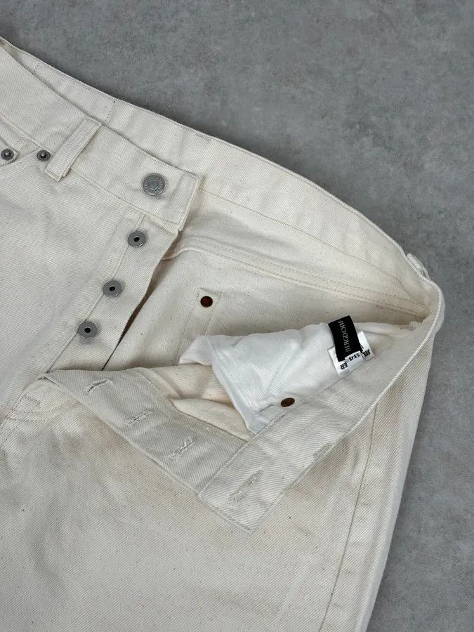 Jil Sander 2010s Jil Sander Creamy Beige Straight Denim Jeans Size US 34 / EU 50 - 9 Thumbnail
