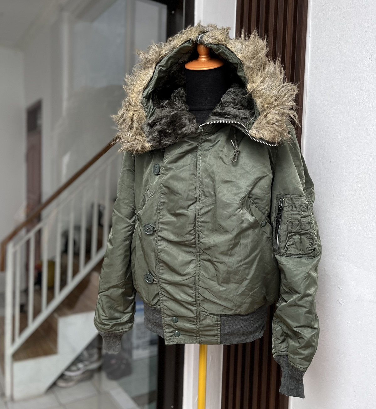 Alpha Industries If Six Was Nine Made In Usa Jacket Flying Man s Alpha Industries Attached Hood N2B Grailed