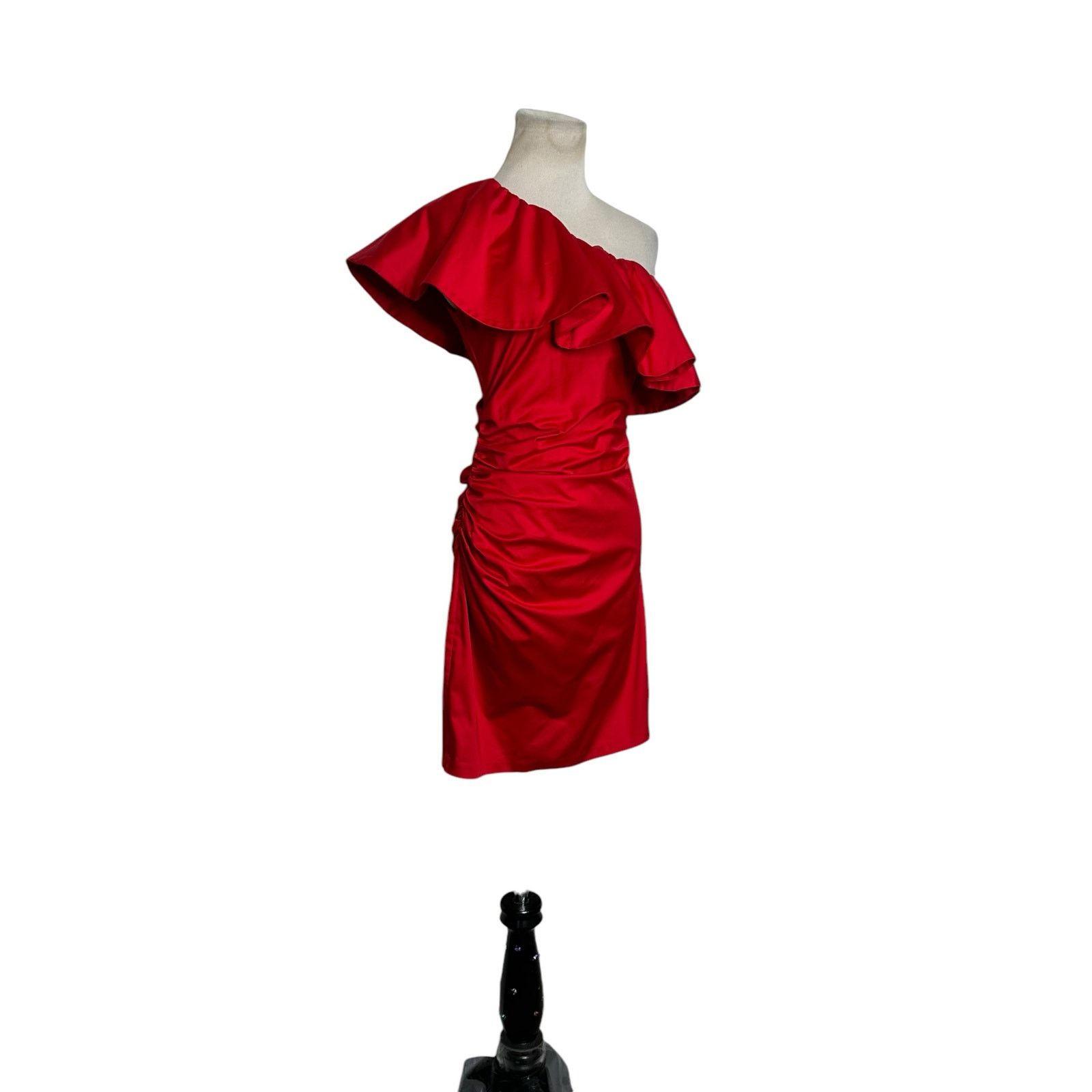 H&M H&M red one shoulder ruffled ruched mini dress size 4 Size S / US 4 / IT 40 - 13 Thumbnail