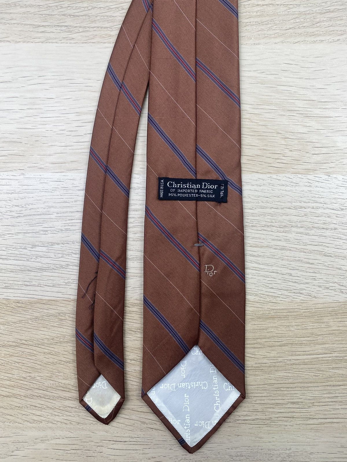 Christian Dior Monsieur Christian Dior Polyester Tie T115 Size ONE SIZE - 5 Thumbnail