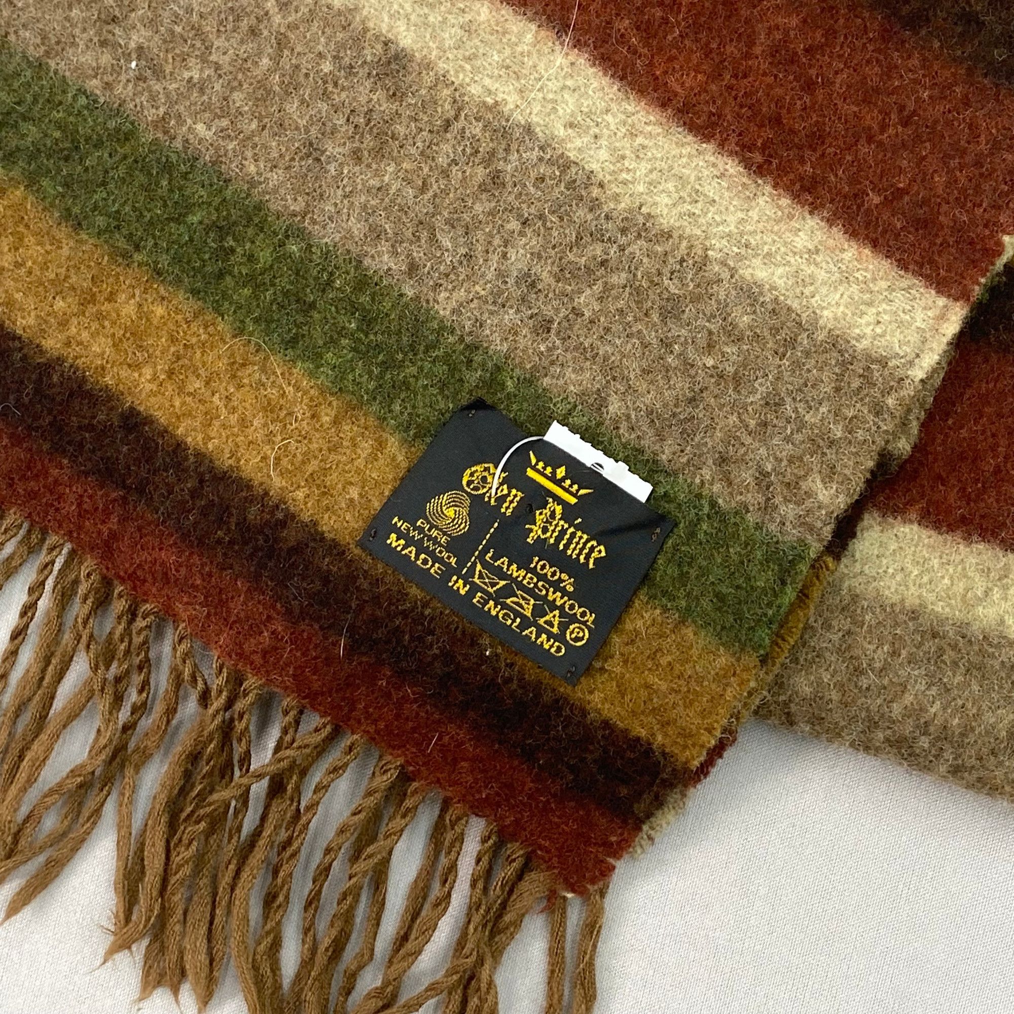 Japanese Brand Vintage Glen Prince Scarf Muffler Wool Fringe Scarves Size ONE SIZE - 4 Thumbnail