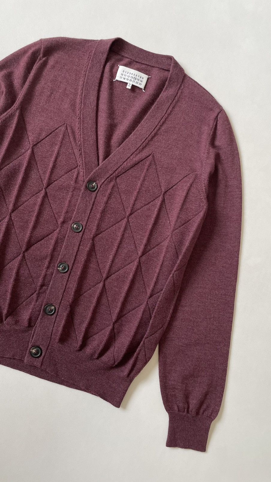 Maison Margiela A/W 12 Diamond Pattern Wool Cardigan Size US M / EU 48-50 / 2 - 9 Thumbnail