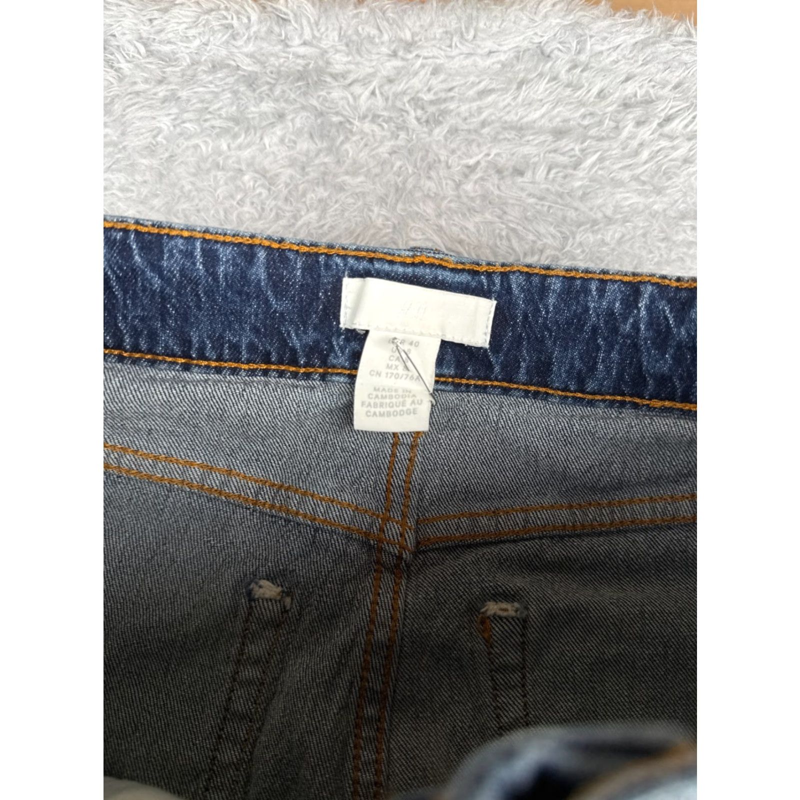 H&M H&M Jeans Womens 8 Blue Denim High Rise Straight 26x26 Logo 90s Size 30" / US 8 / IT 44 - 6 Thumbnail