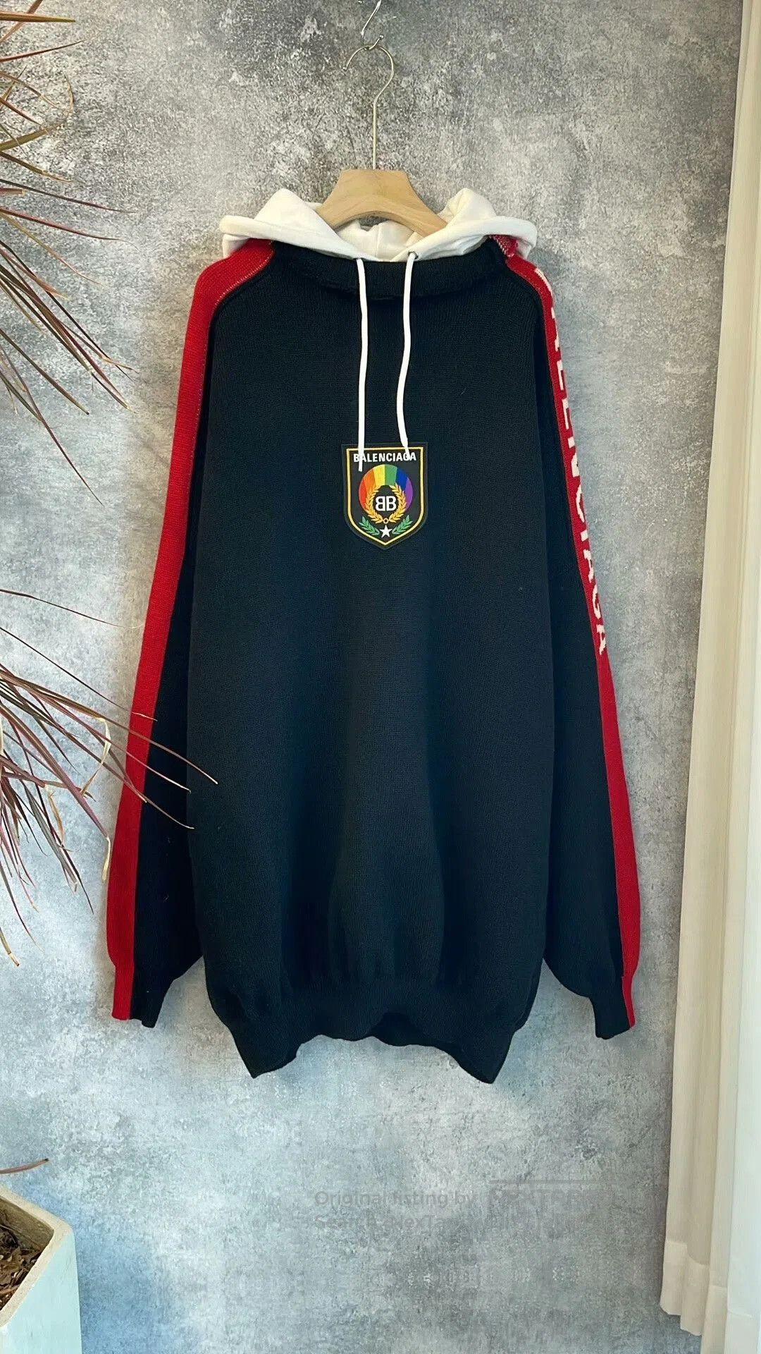 Balenciaga Balenciaga Black Double B Rainbow Embroidery Hoodie M. Size US M / EU 48-50 / 2 - 1 Thumbnail