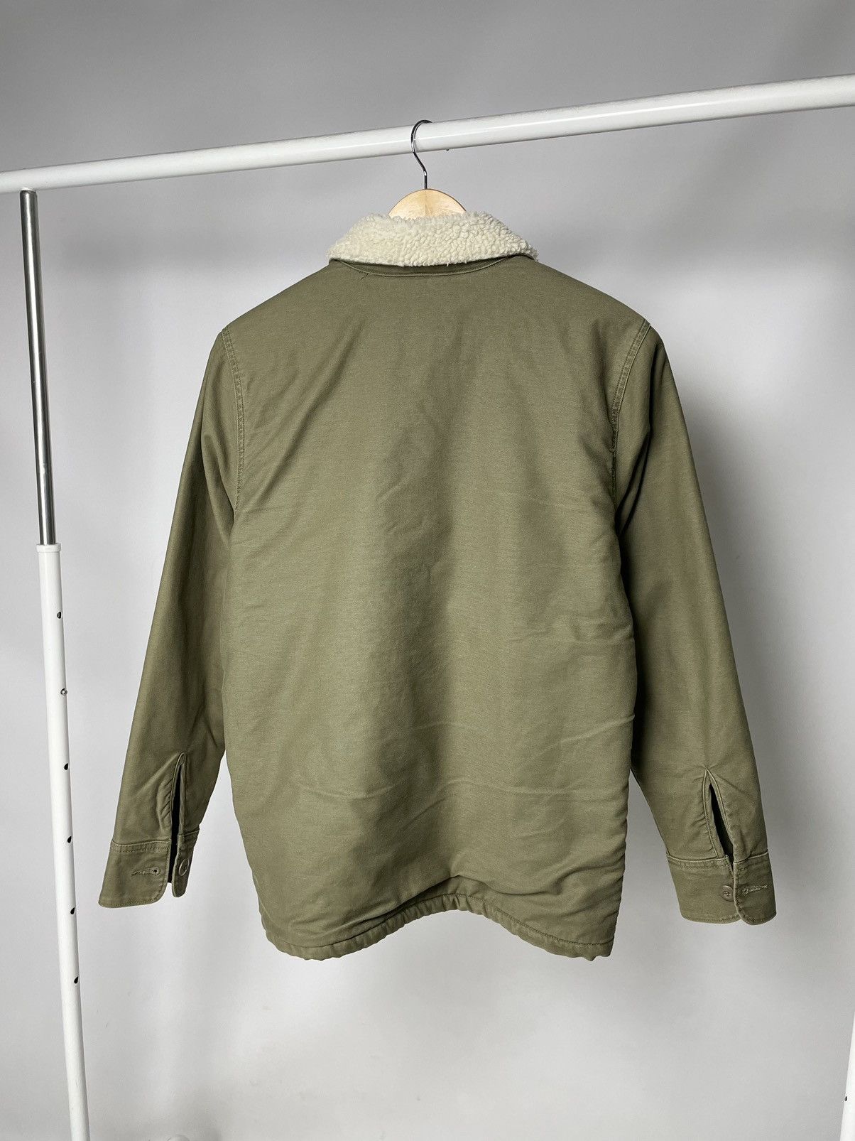 Levi's Levis Green 🥦 Size S Sherpa Jacket with Fur Military Style Size US S / EU 44-46 / 1 - 9 Thumbnail