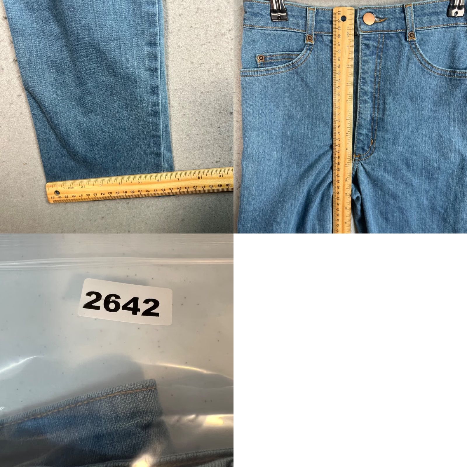 Denime Judi Rosen New York Womens Size 27 High-Waisted Straight-Leg Blue Denim Jeans Size 27" / US 4 / IT 40 - 8 Thumbnail