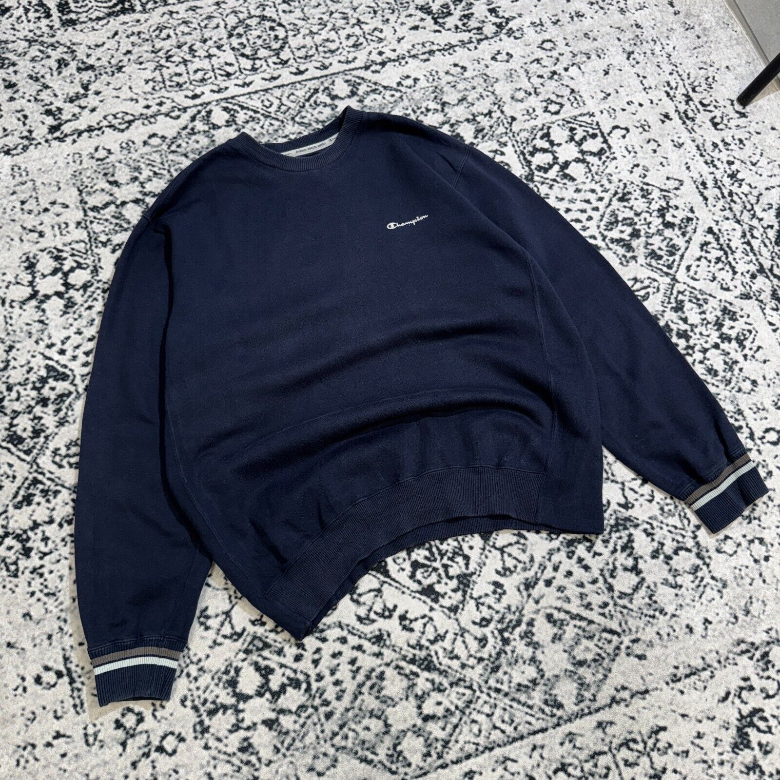 Champion × Vintage Vintage Champion Unisex Navy Blue Cotton Crewneck Size XL Size US XL / EU 56 / 4 - 3 Thumbnail